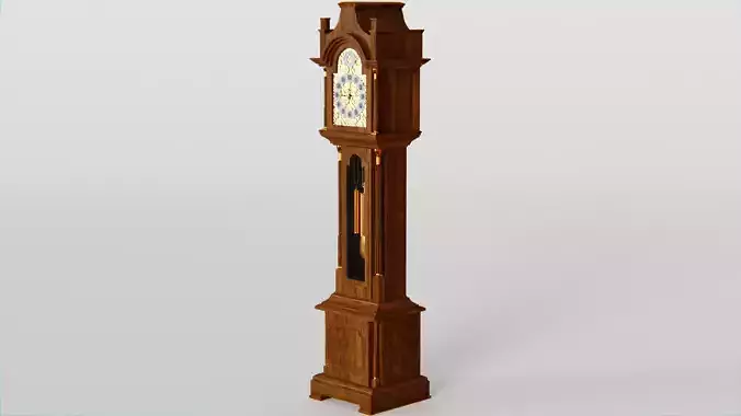 Grandfather Clock 3d Model 3D model