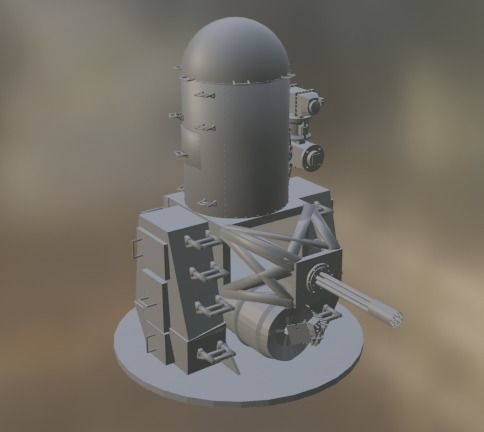 Phalanx CIWS Free 3D model_1