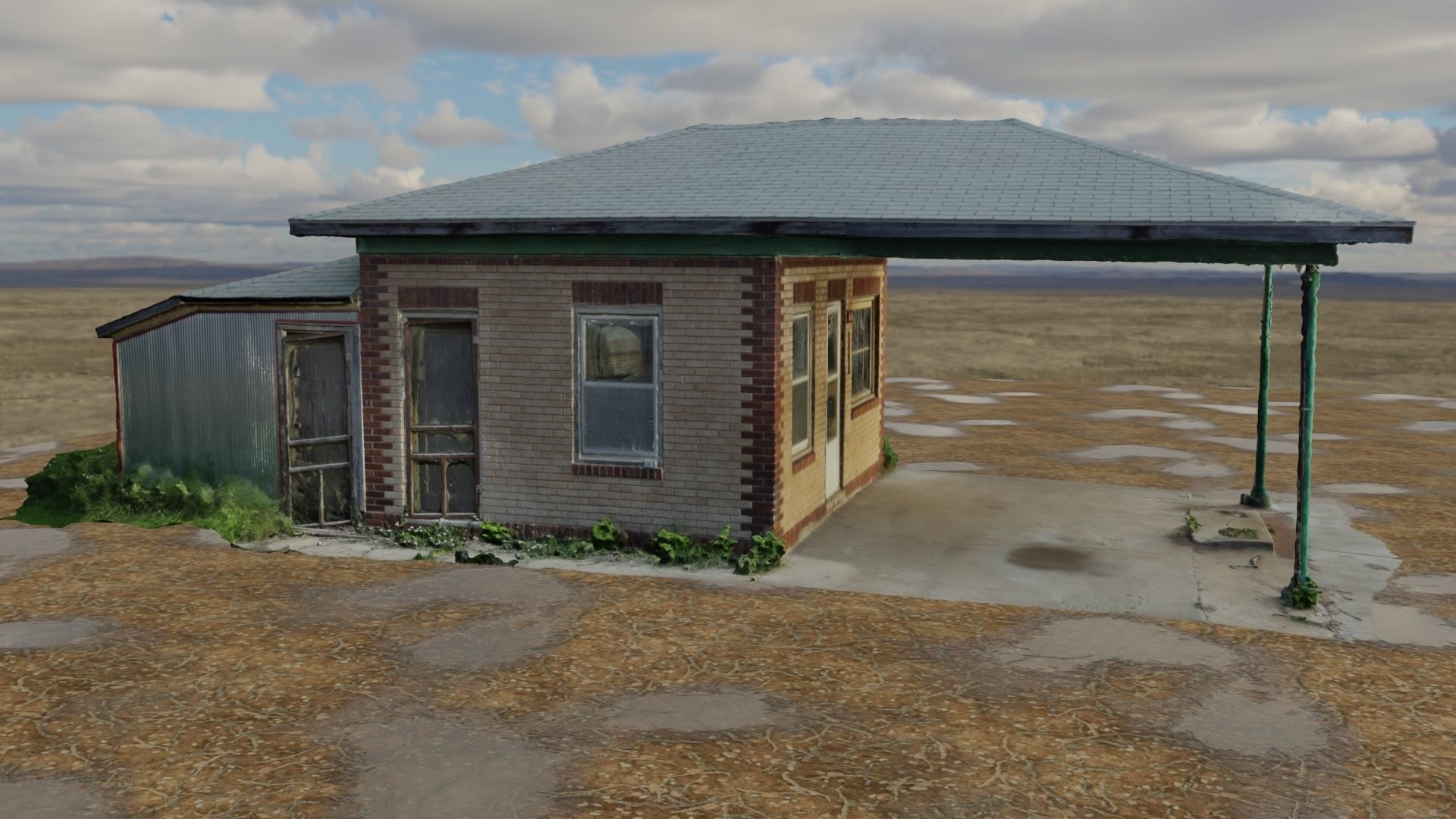 Gas Station 3D model_2