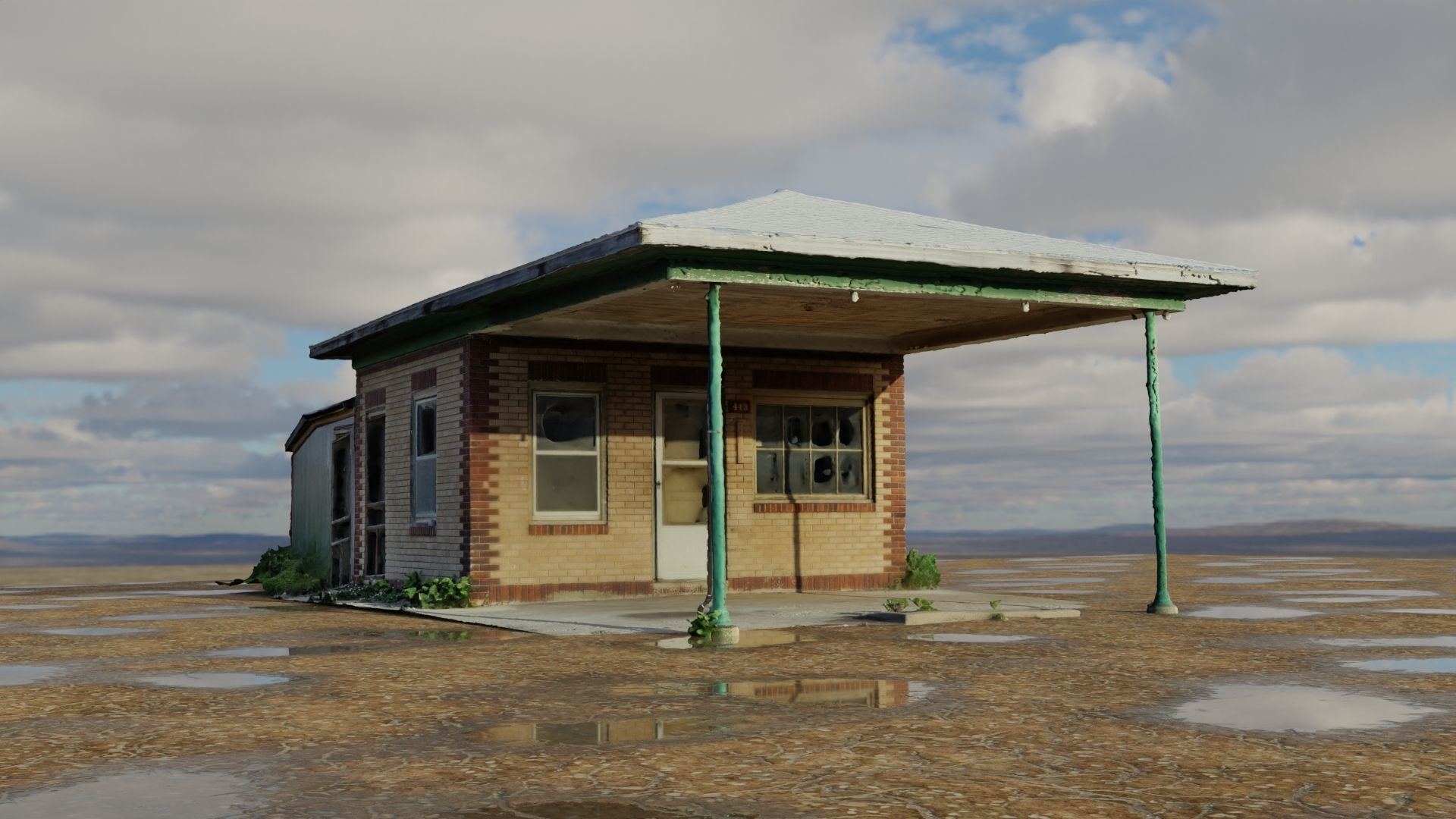 Gas Station 3D model_3