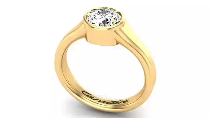 Engagement Ring With Bezel Setting