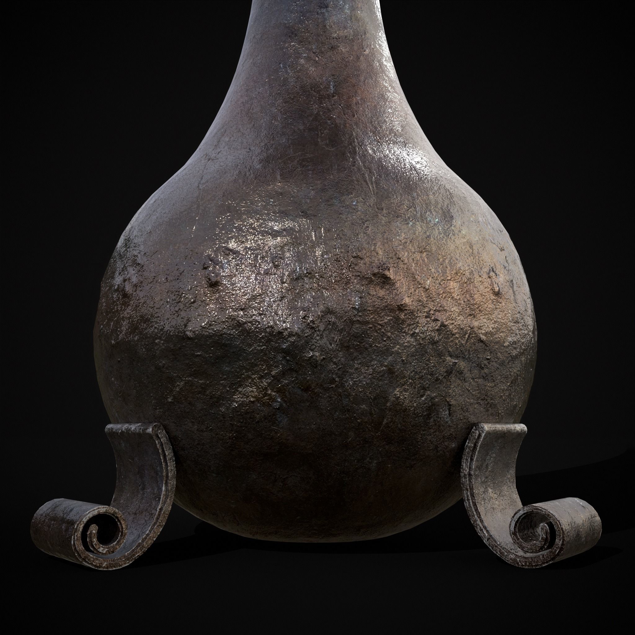 Iron Garden Vase Low-poly 3D model_7