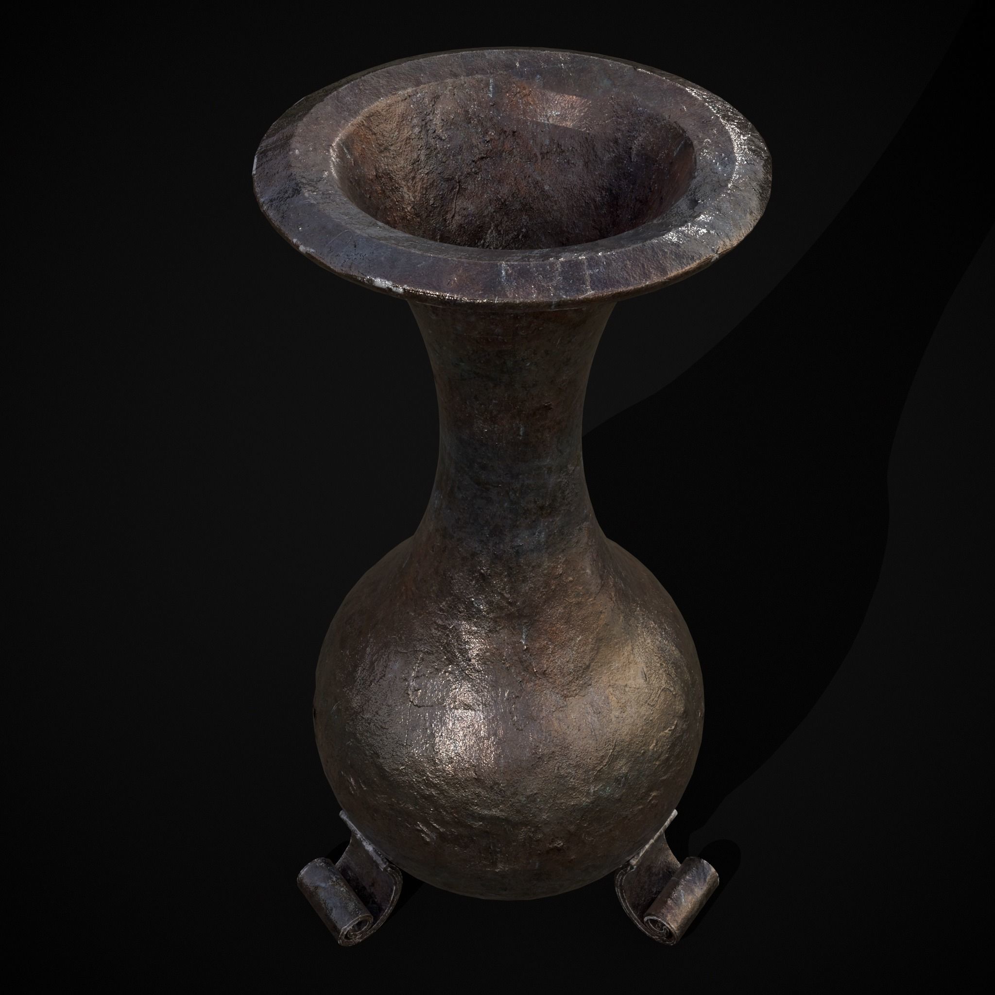 Iron Garden Vase Low-poly 3D model_3