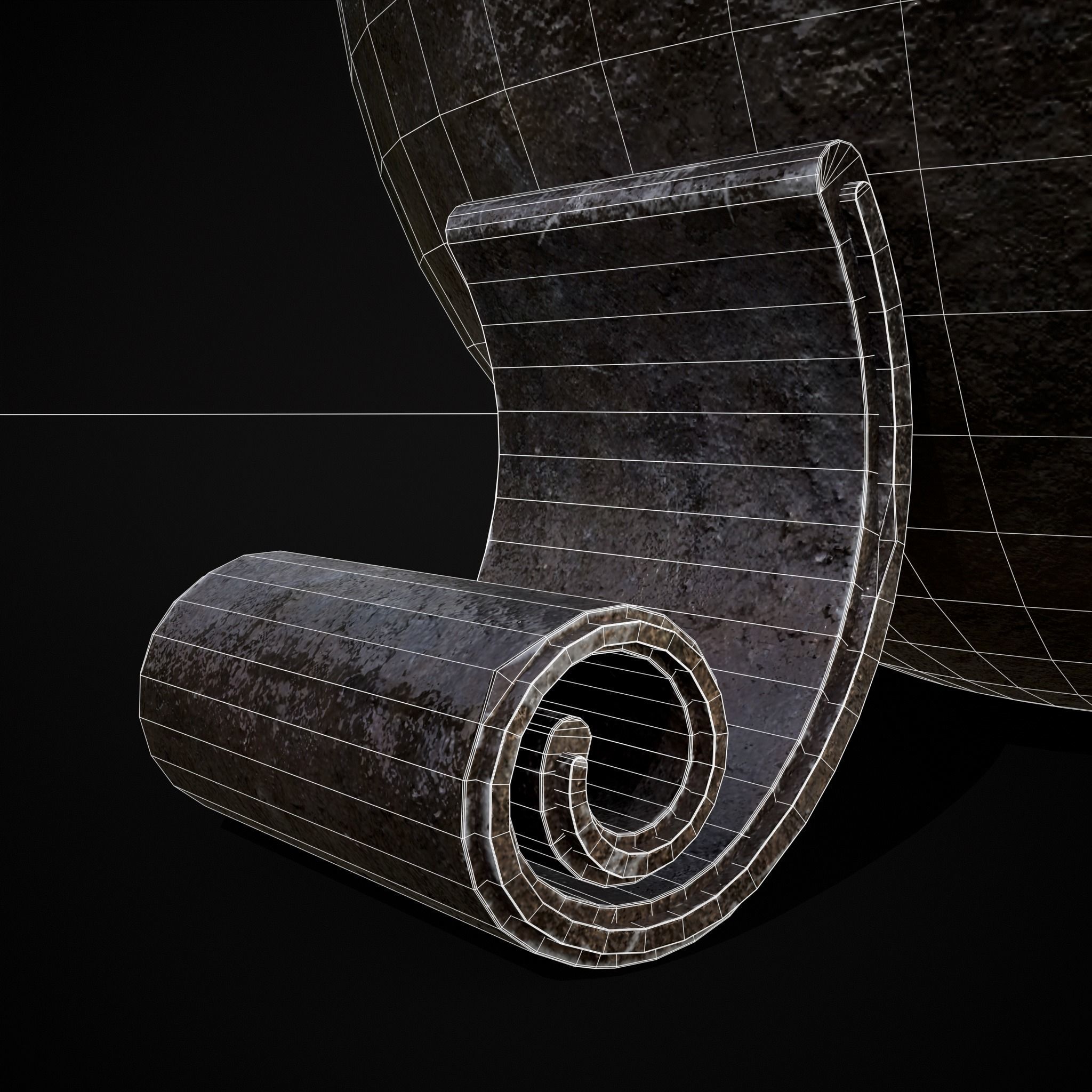 Iron Garden Vase Low-poly 3D model_10