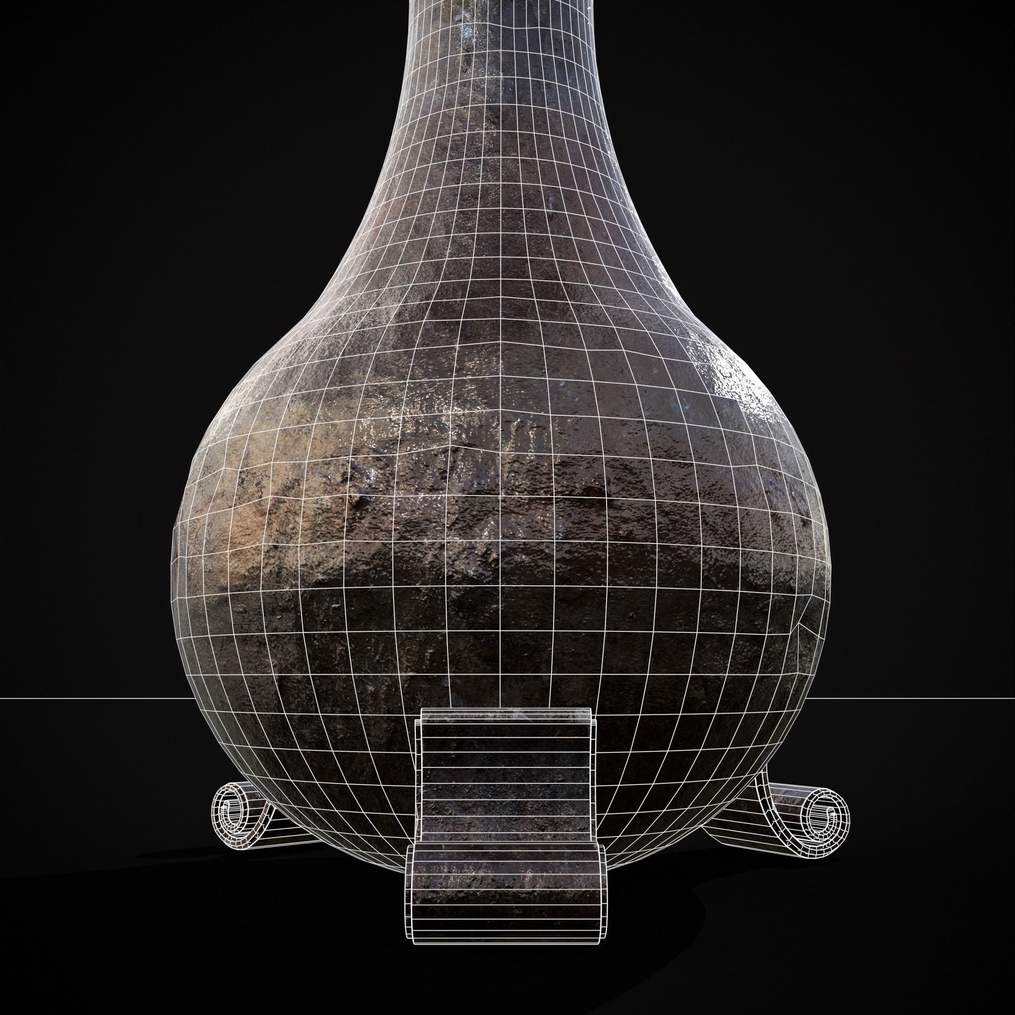 Iron Garden Vase Low-poly 3D model_18