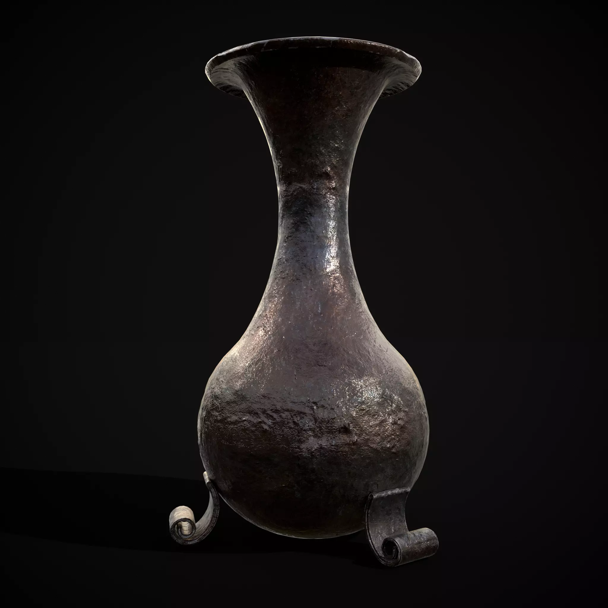 Iron Garden Vase Low-poly 3D model_0