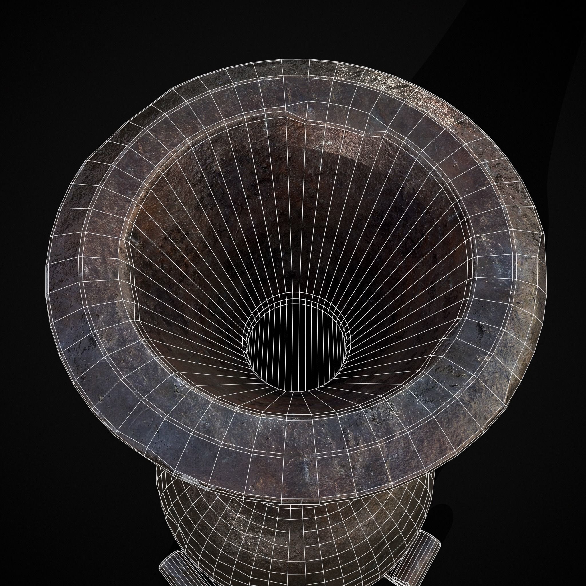 Iron Garden Vase Low-poly 3D model_12