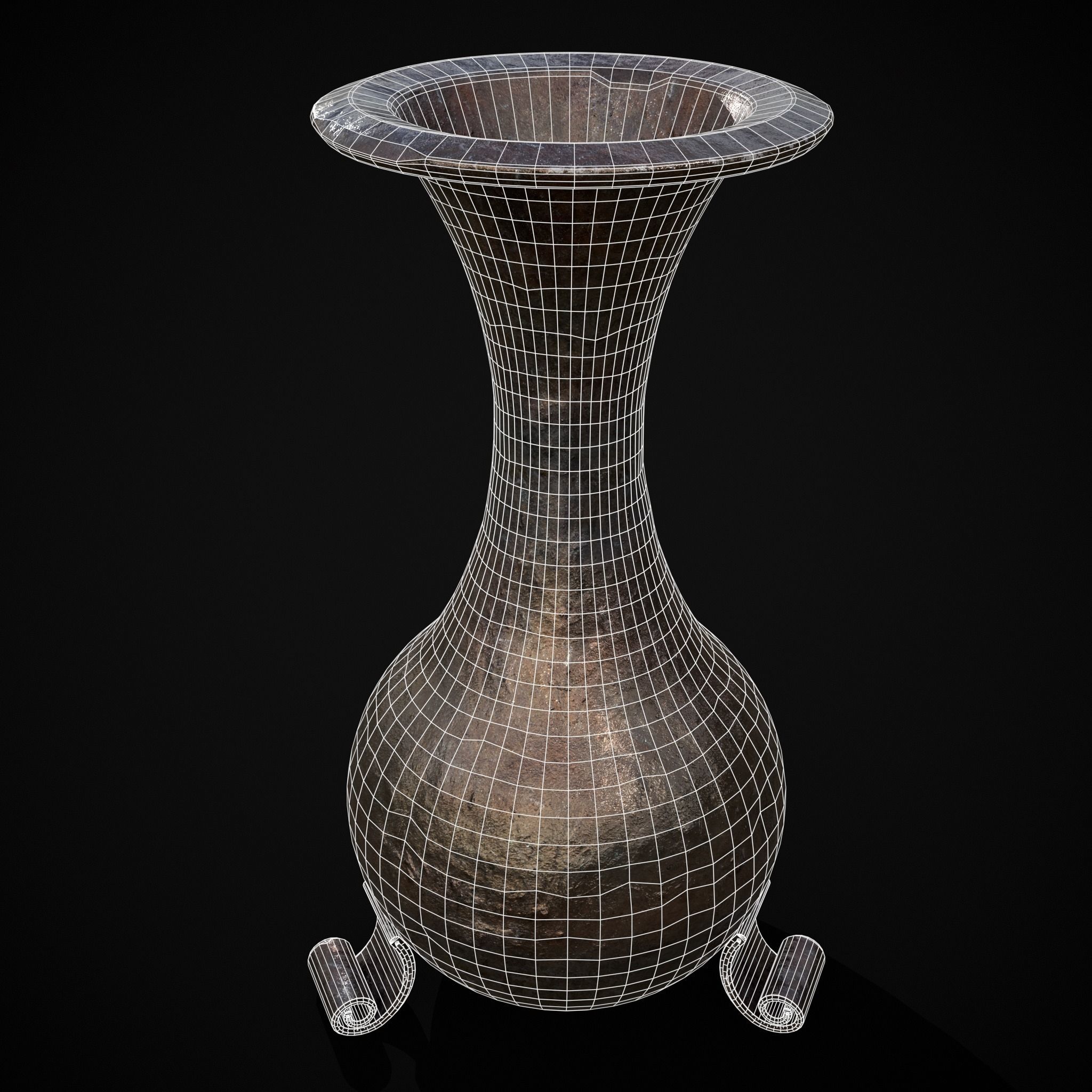 Iron Garden Vase Low-poly 3D model_20