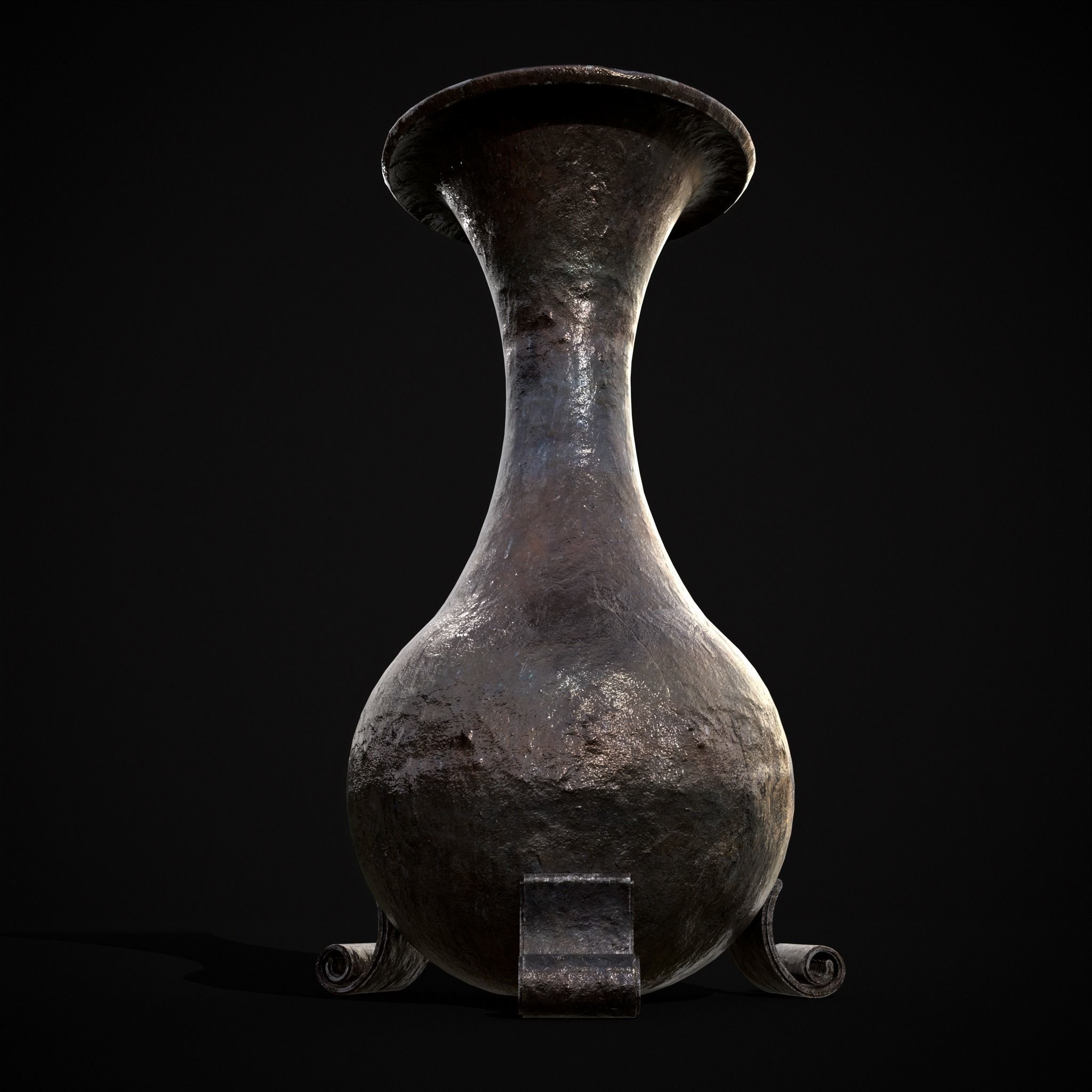 Iron Garden Vase Low-poly 3D model_5