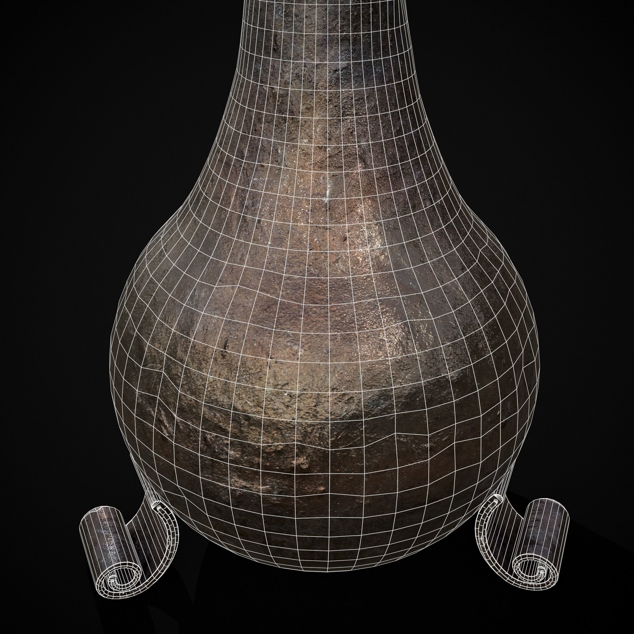 Iron Garden Vase Low-poly 3D model_16