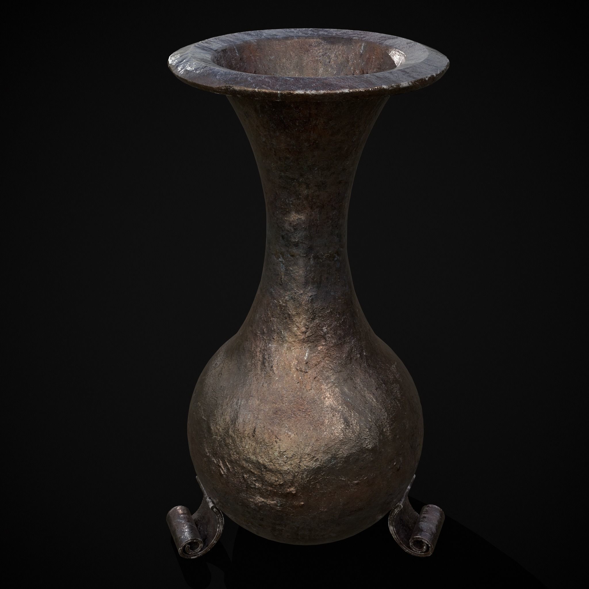 Iron Garden Vase Low-poly 3D model_19