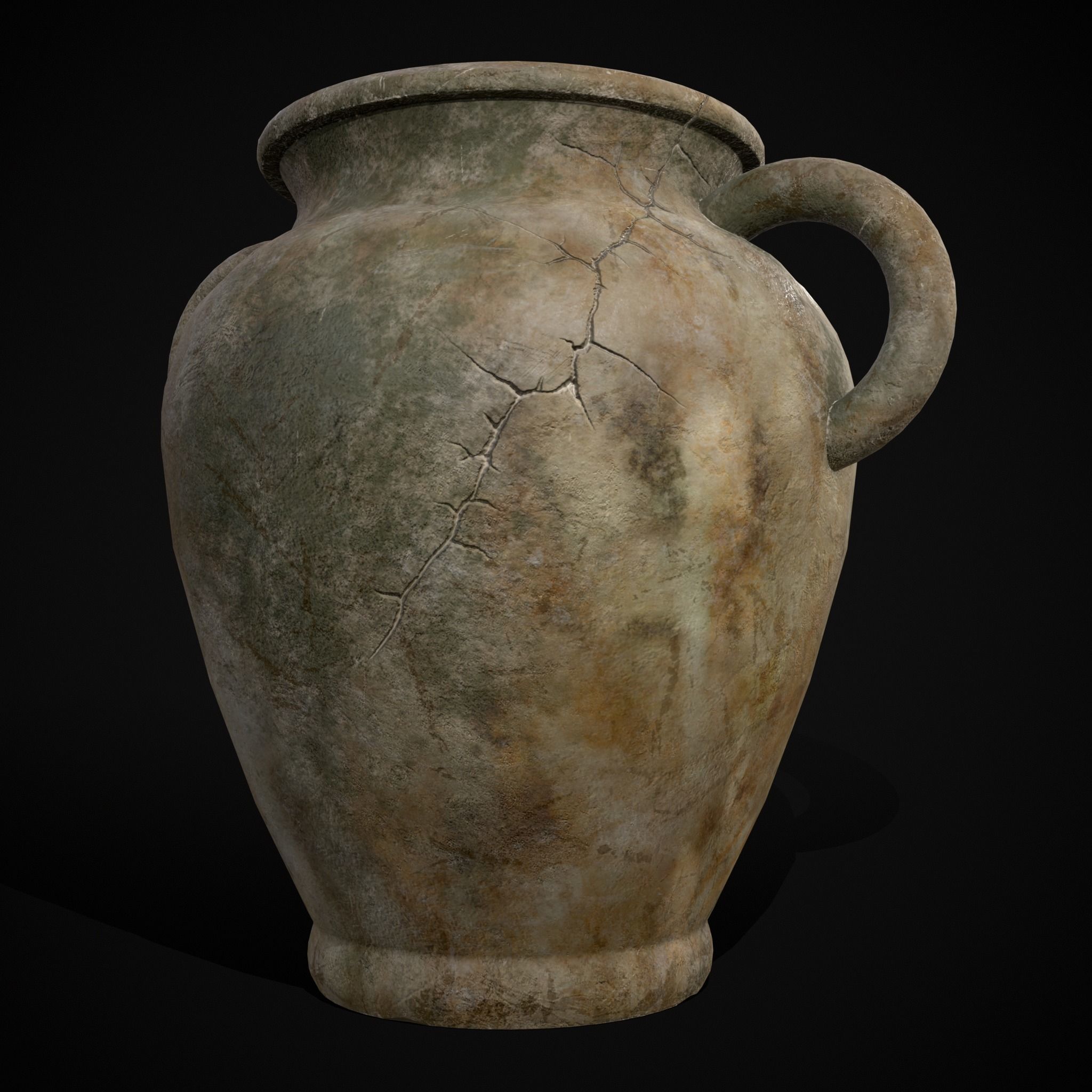 Marble Garden Vases Low-poly 3D model_13