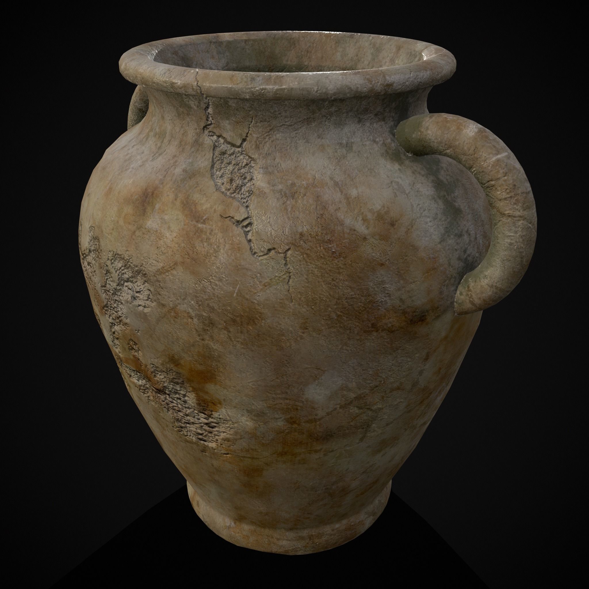 Marble Garden Vases Low-poly 3D model_17