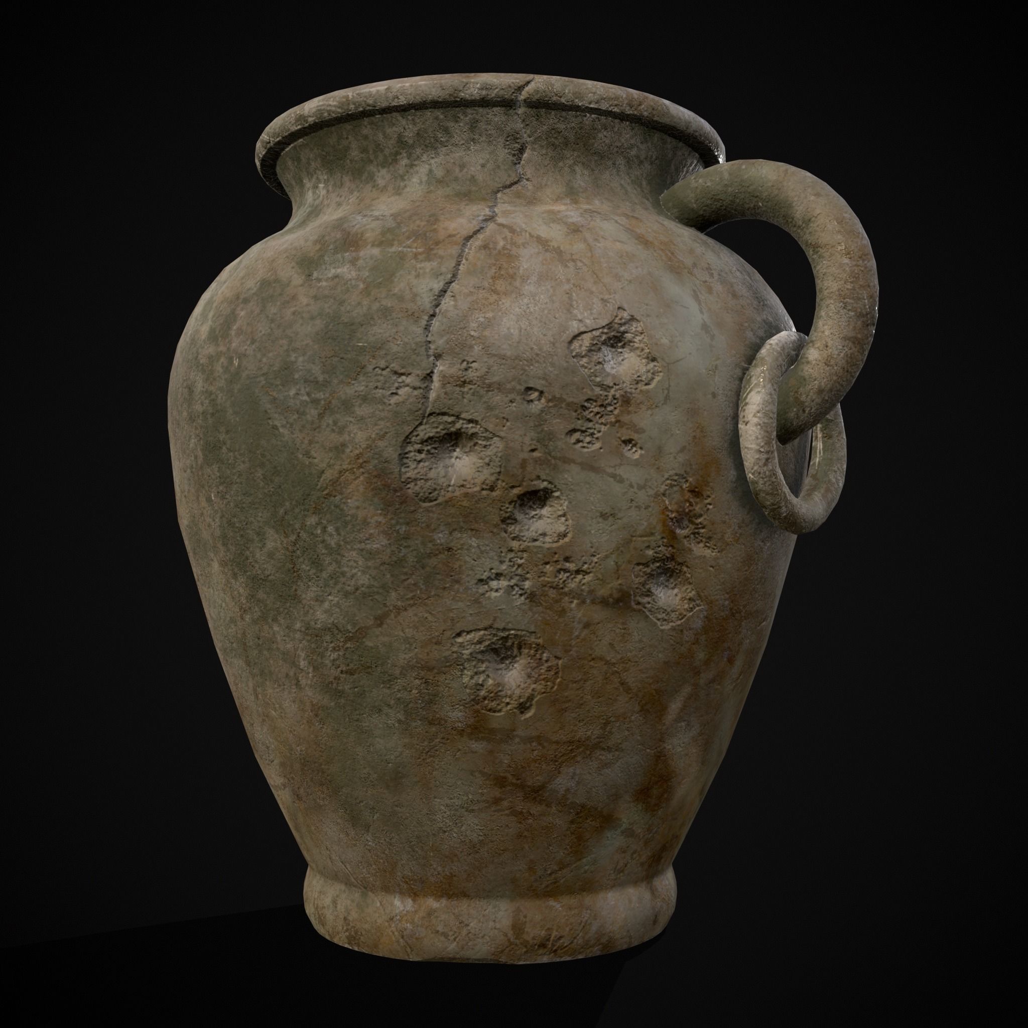 Marble Garden Vases Low-poly 3D model_9