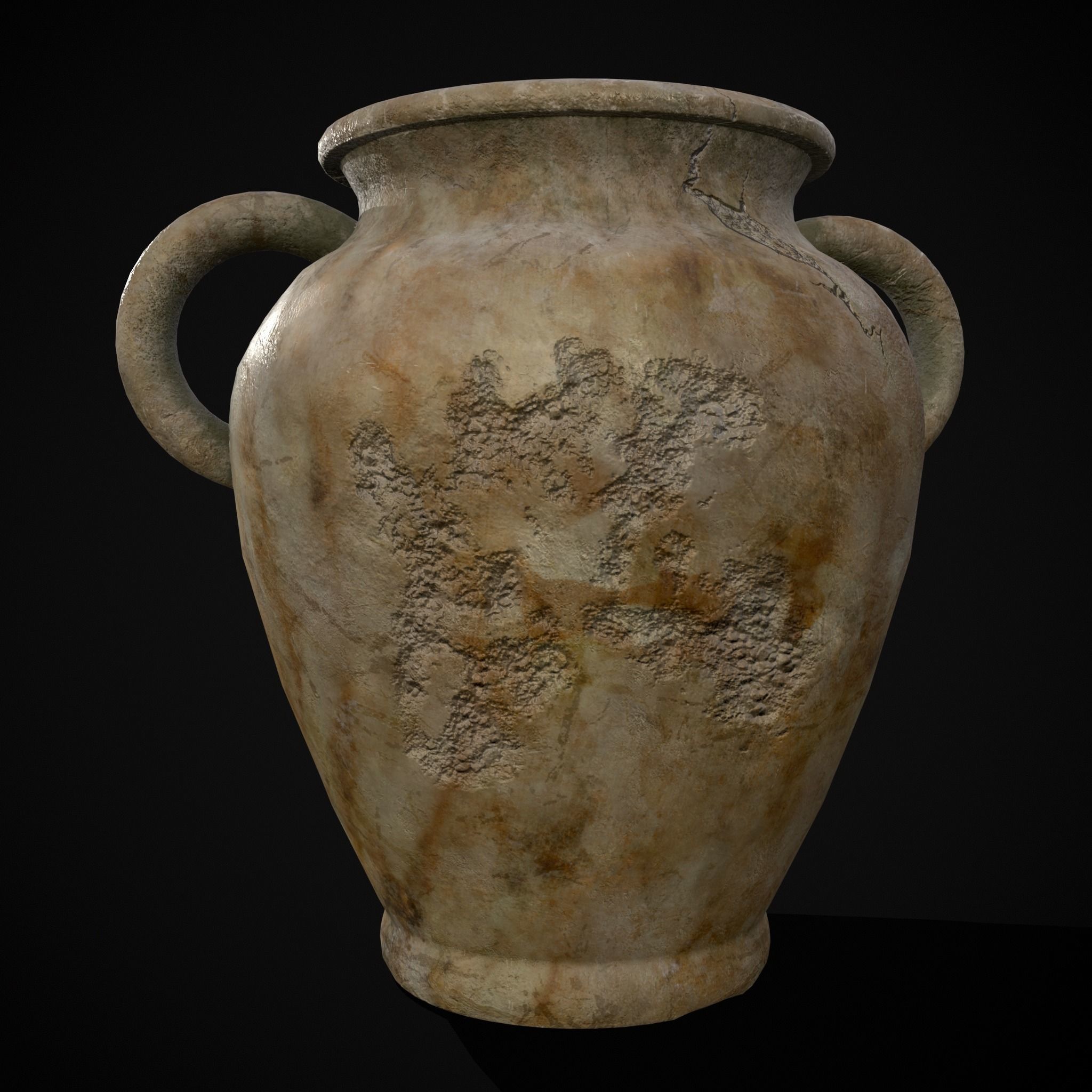 Marble Garden Vases Low-poly 3D model_15