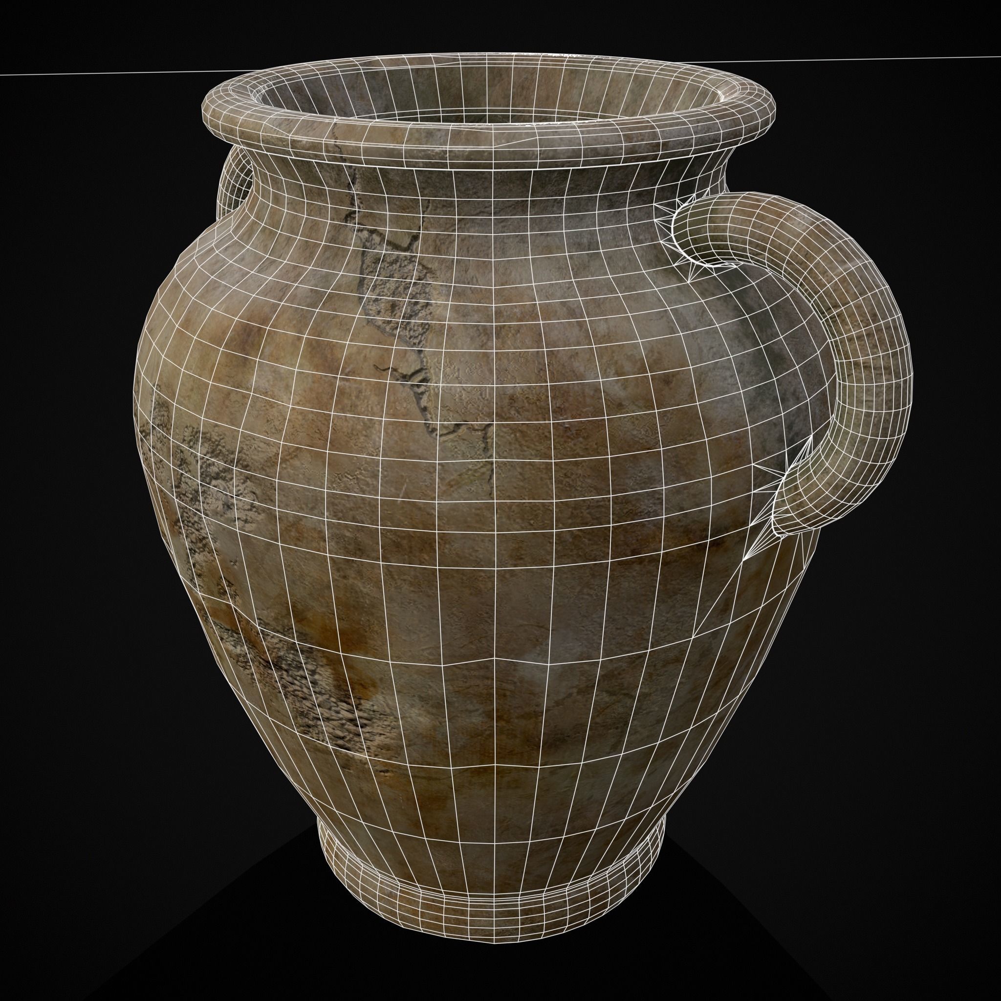 Marble Garden Vases Low-poly 3D model_18