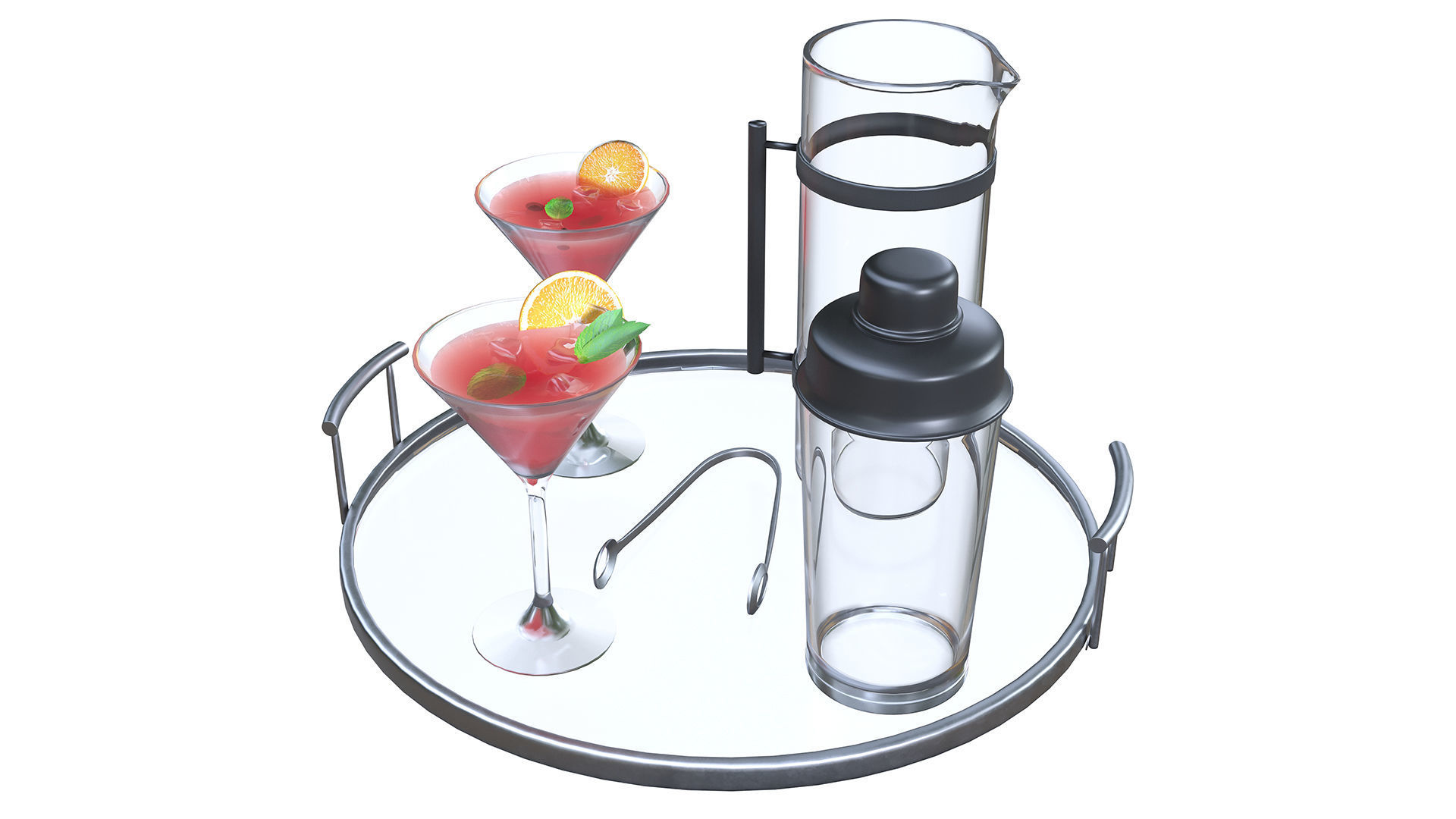 Bleecker barware collection 3D model_6