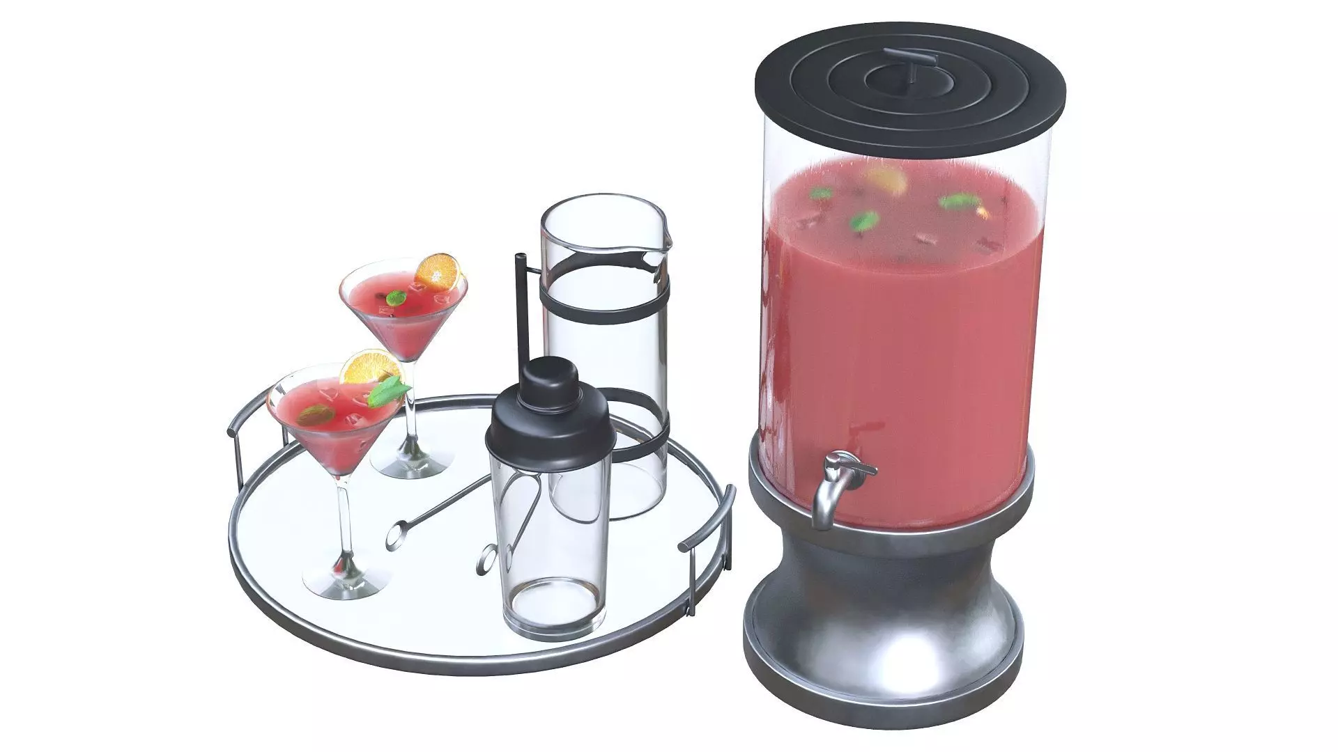 Bleecker barware collection 3D model_0