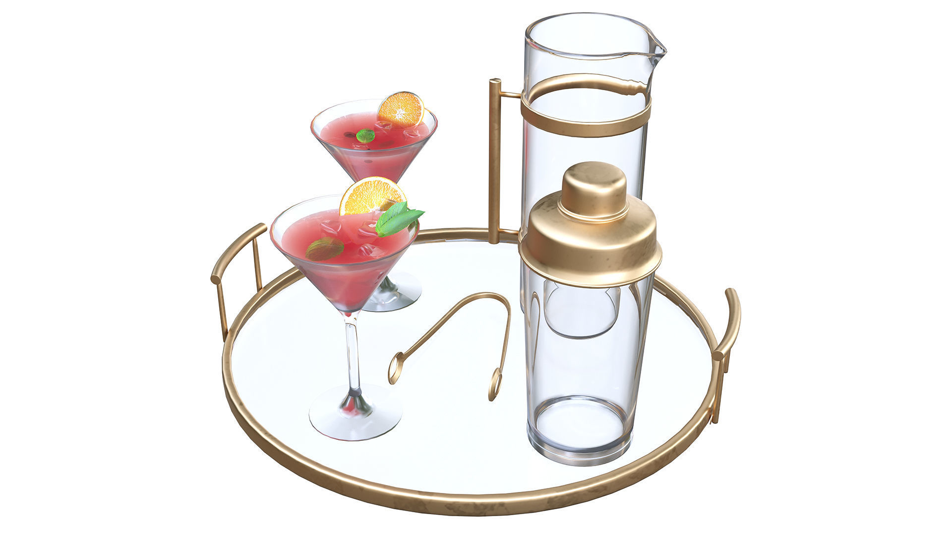 Bleecker barware collection 3D model_7