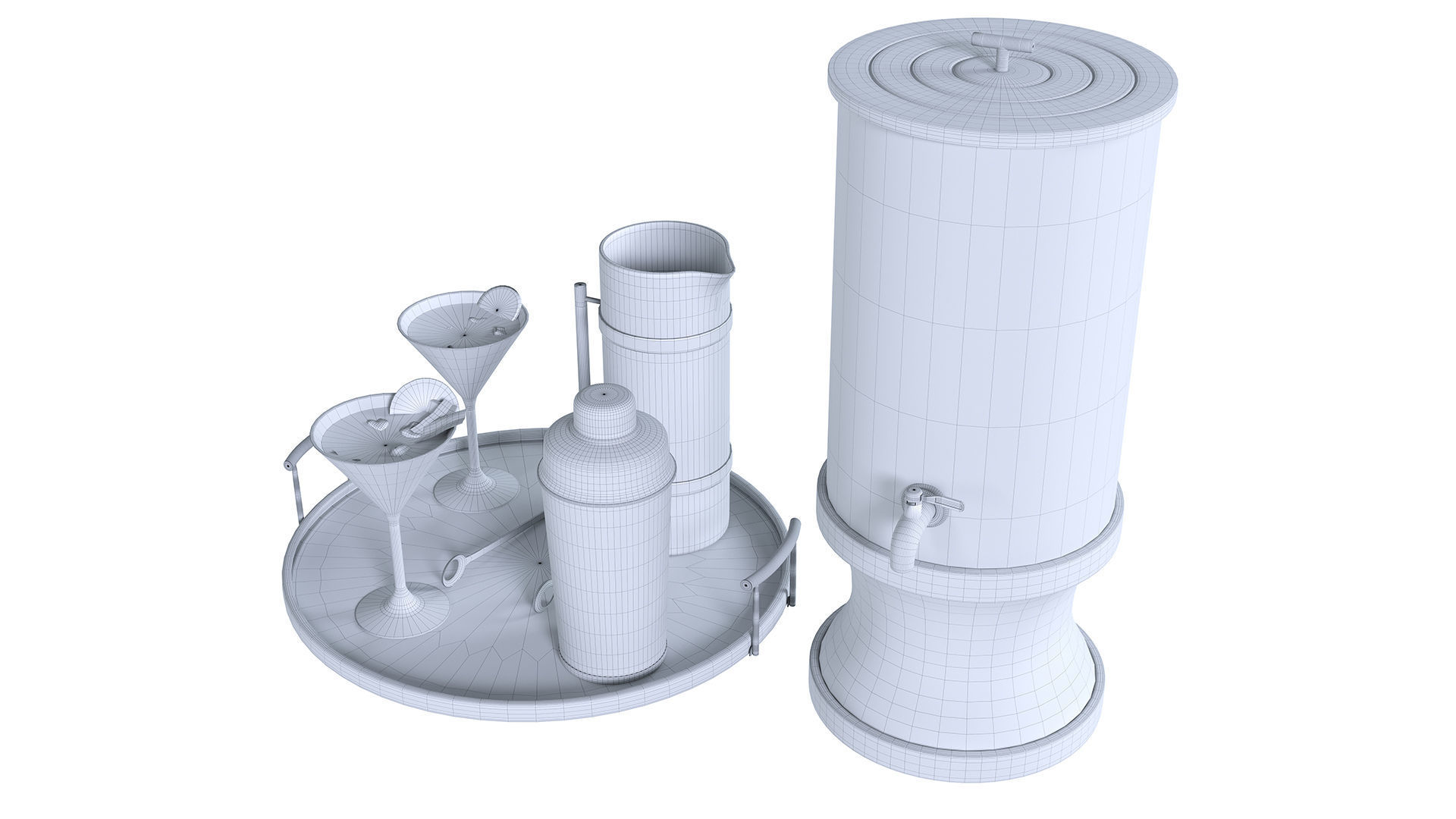 Bleecker barware collection 3D model_8