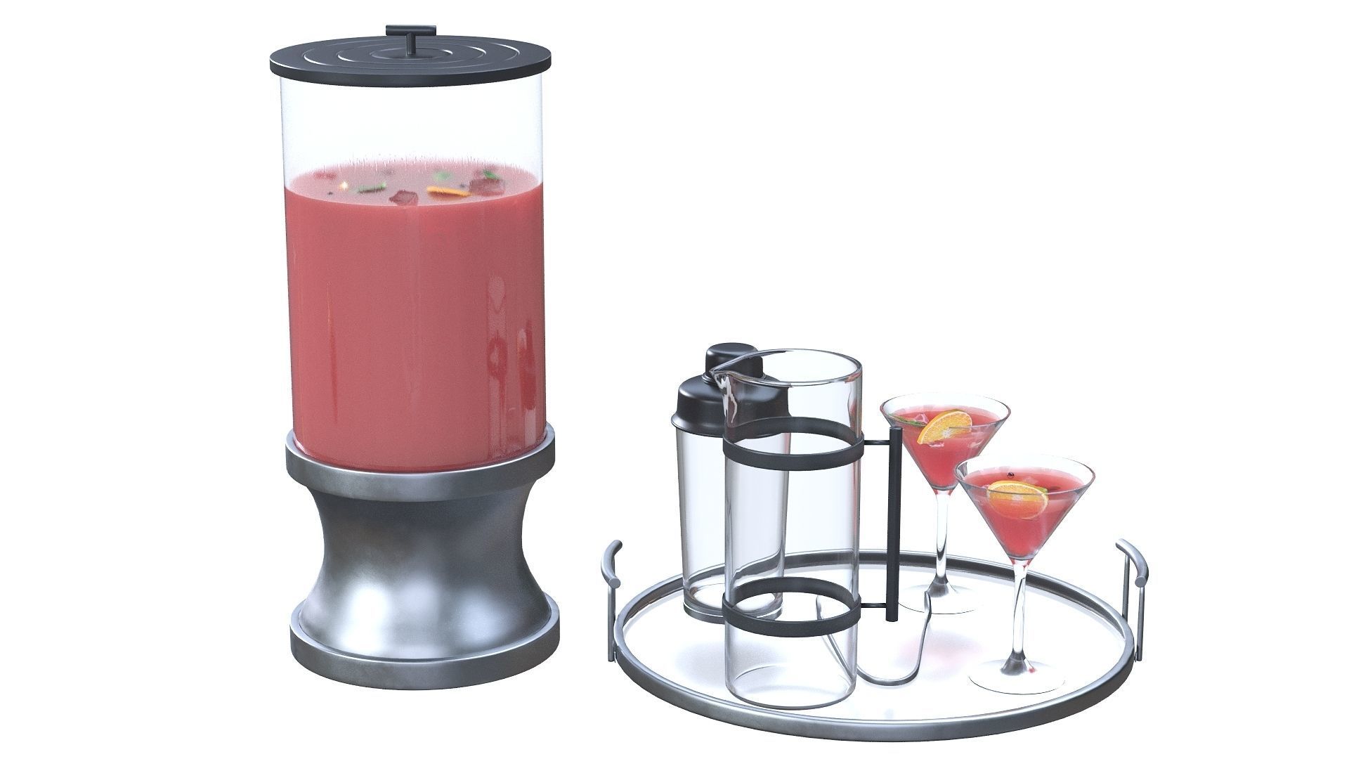 Bleecker barware collection 3D model_2