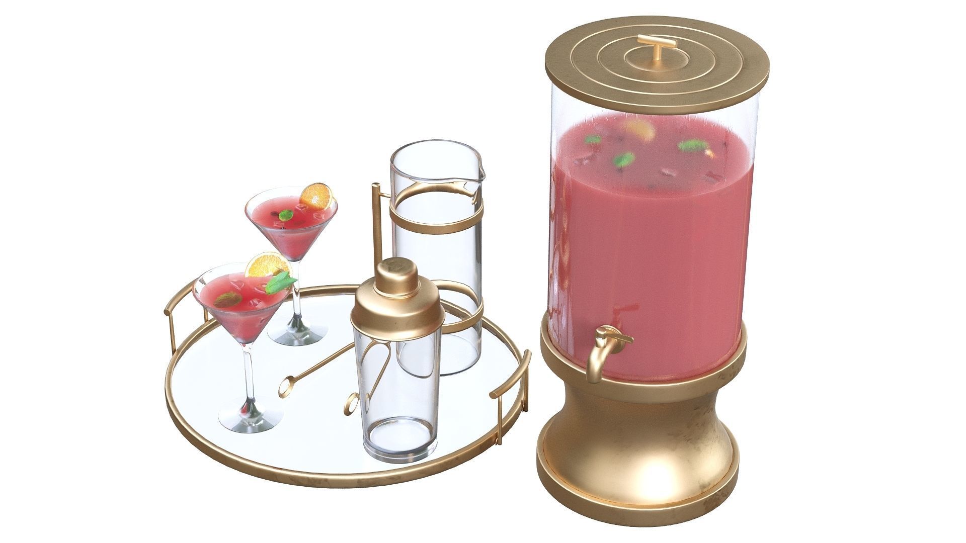 Bleecker barware collection 3D model_3