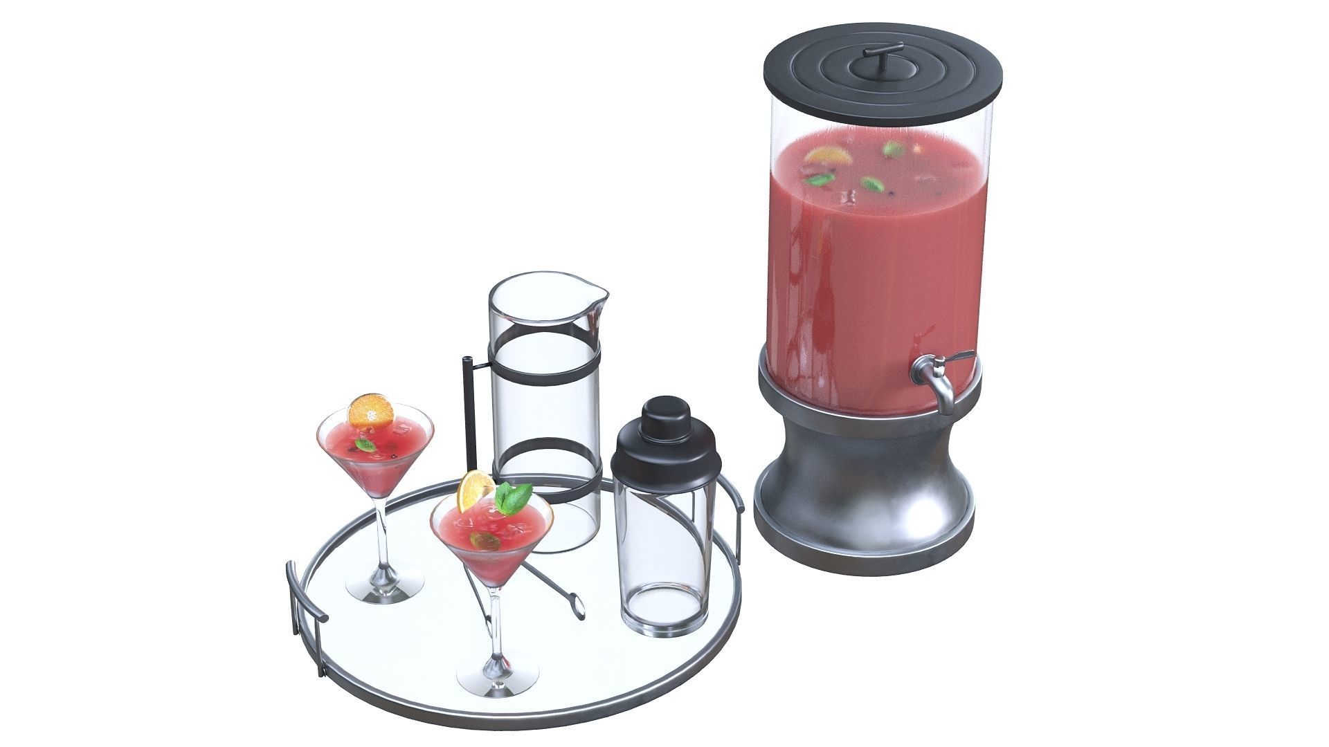 Bleecker barware collection 3D model_1