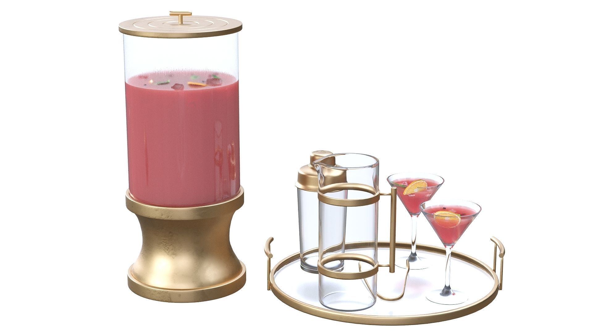 Bleecker barware collection 3D model_5