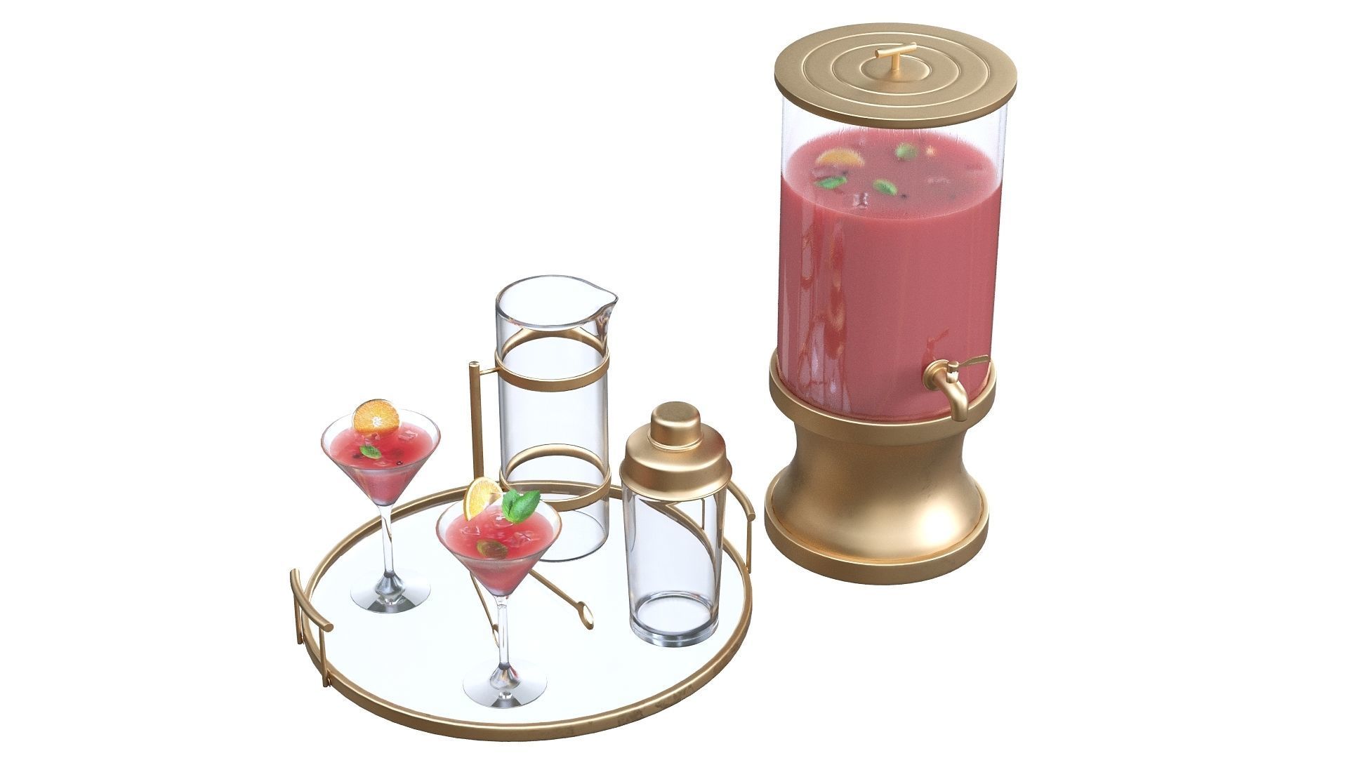 Bleecker barware collection 3D model_4