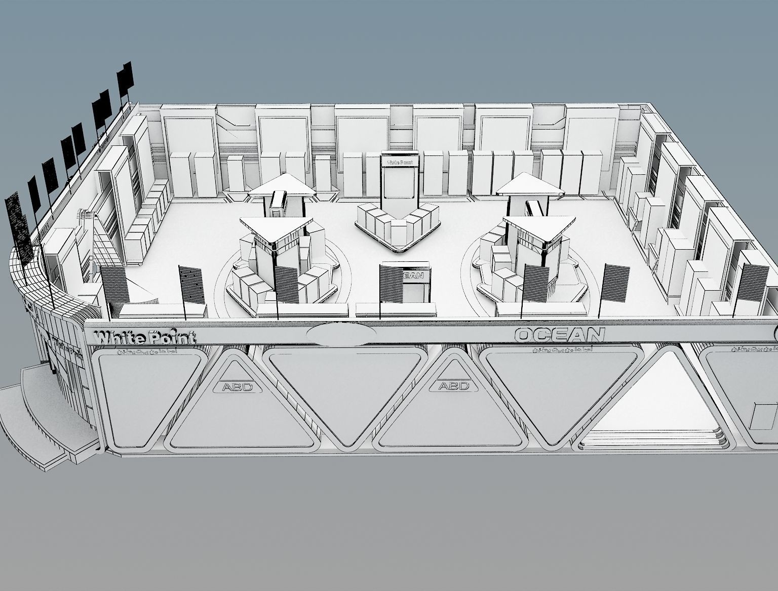 Fair Tent exhibition a366 3D model_20