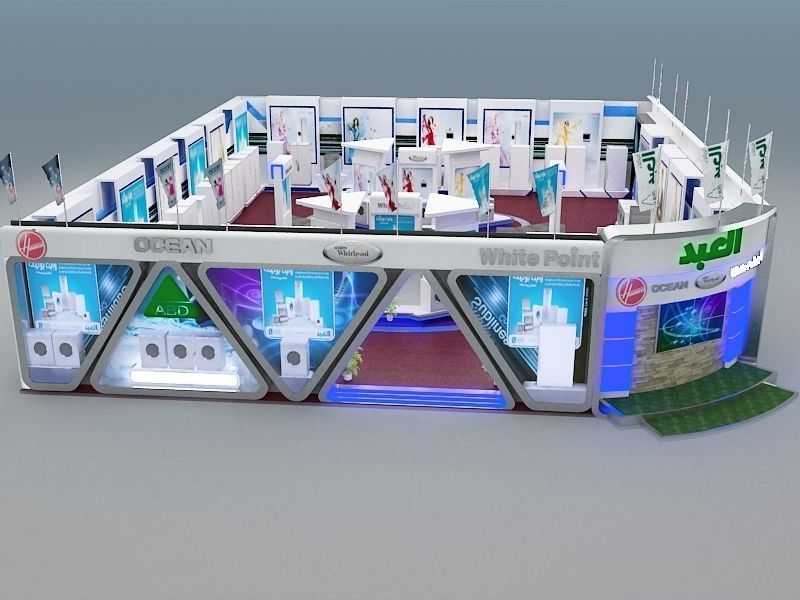 Fair Tent exhibition a366 3D model_16