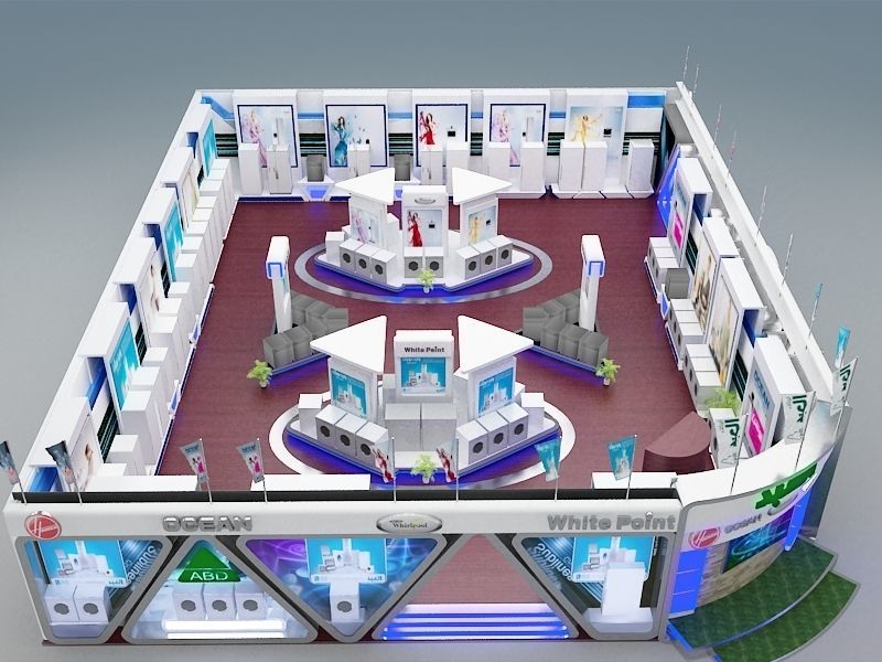 Fair Tent exhibition a366 3D model_8