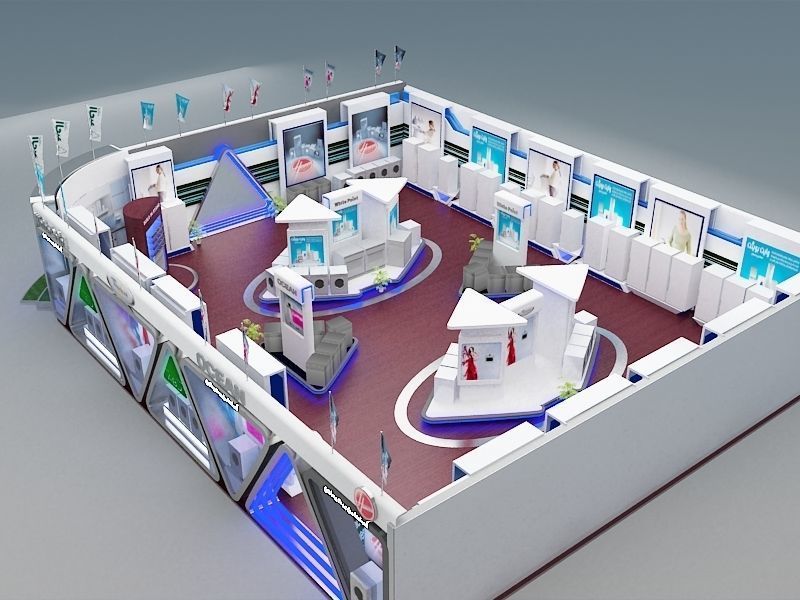 Fair Tent exhibition a366 3D model_29