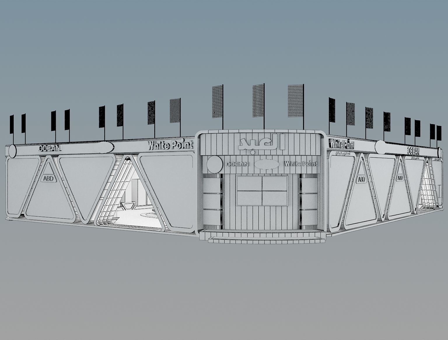 Fair Tent exhibition a366 3D model_1