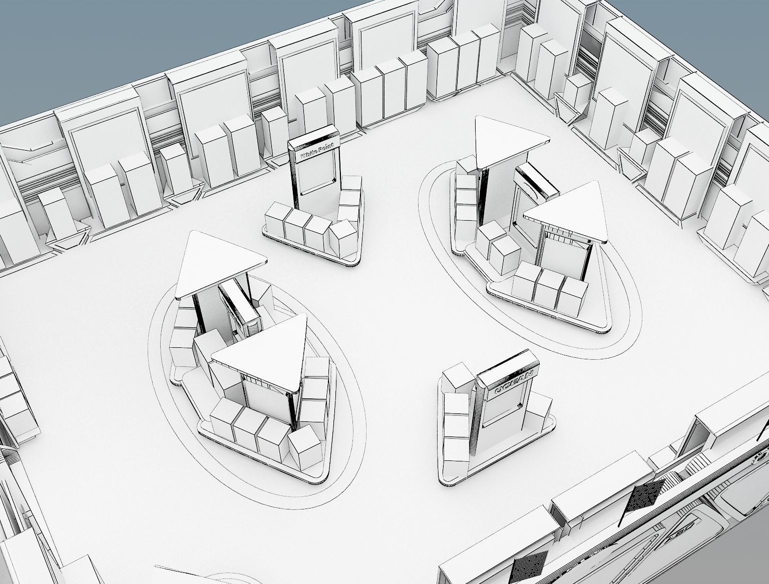 Fair Tent exhibition a366 3D model_13