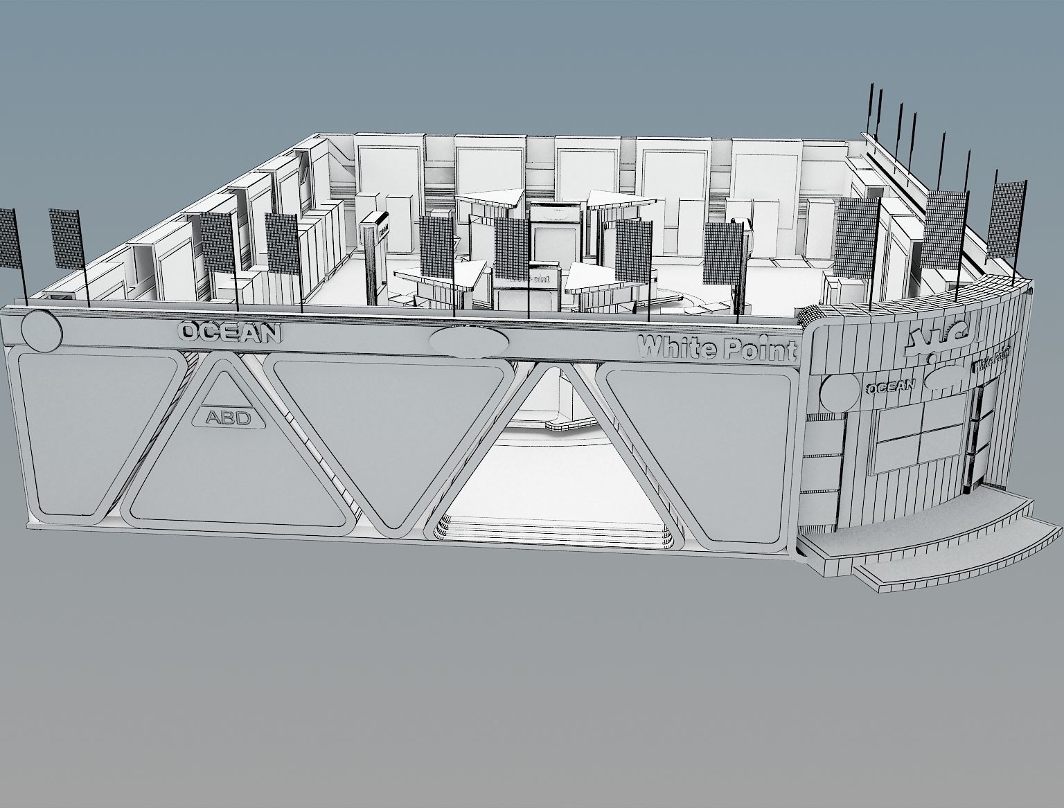 Fair Tent exhibition a366 3D model_17