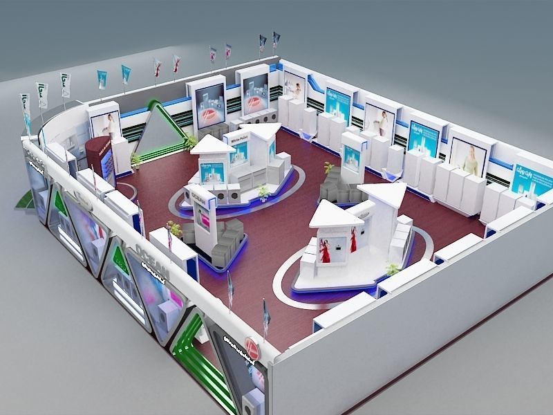 Fair Tent exhibition a366 3D model_27