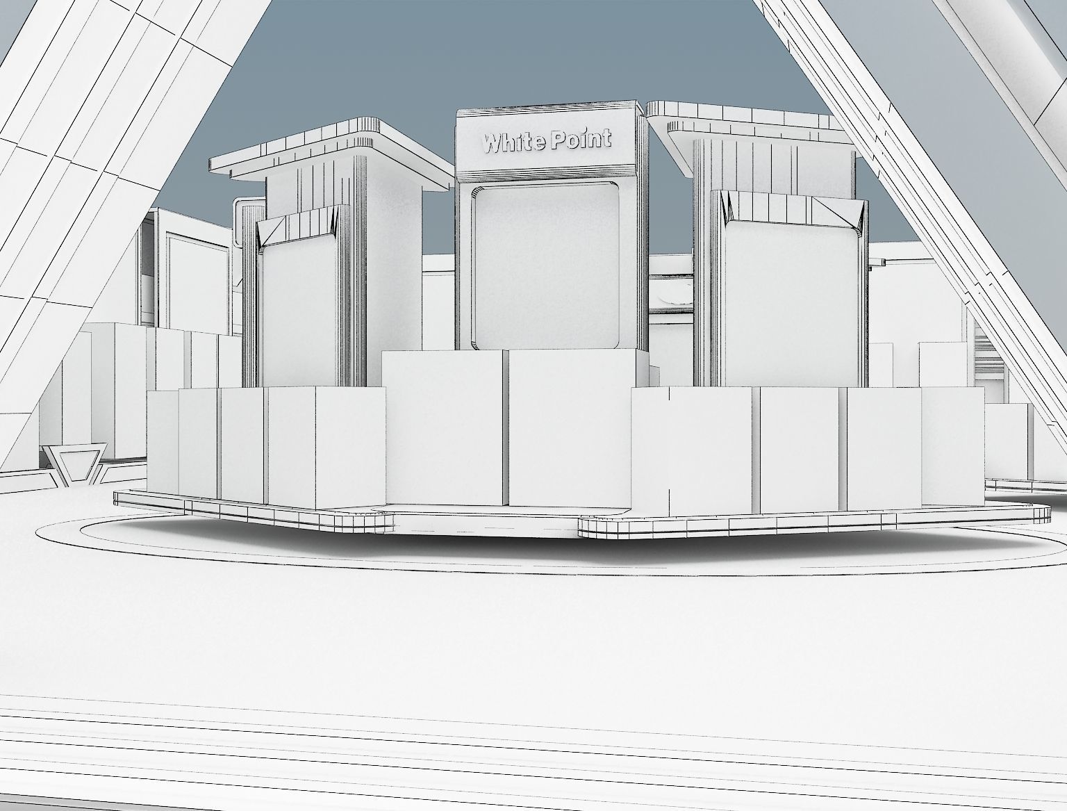 Fair Tent exhibition a366 3D model_15