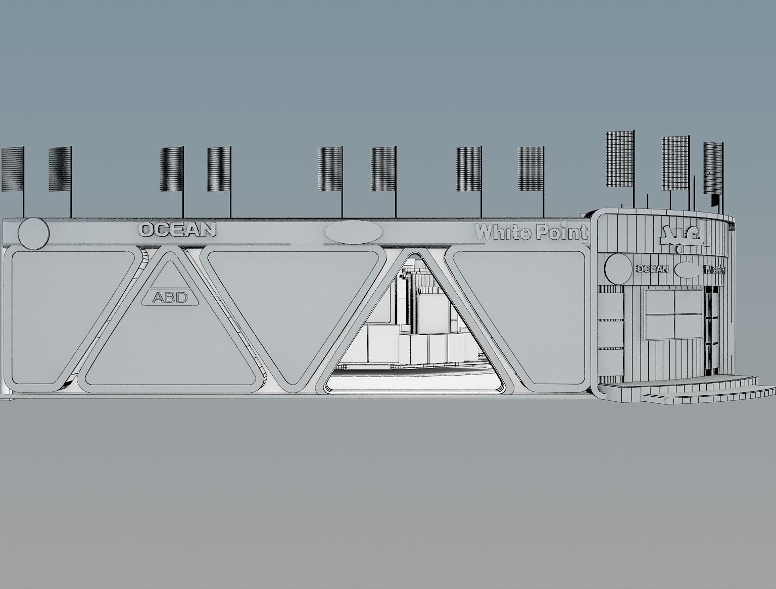 Fair Tent exhibition a366 3D model_26
