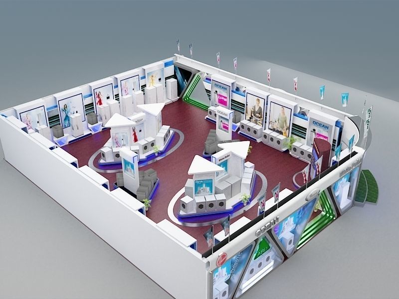 Fair Tent exhibition a366 3D model_30