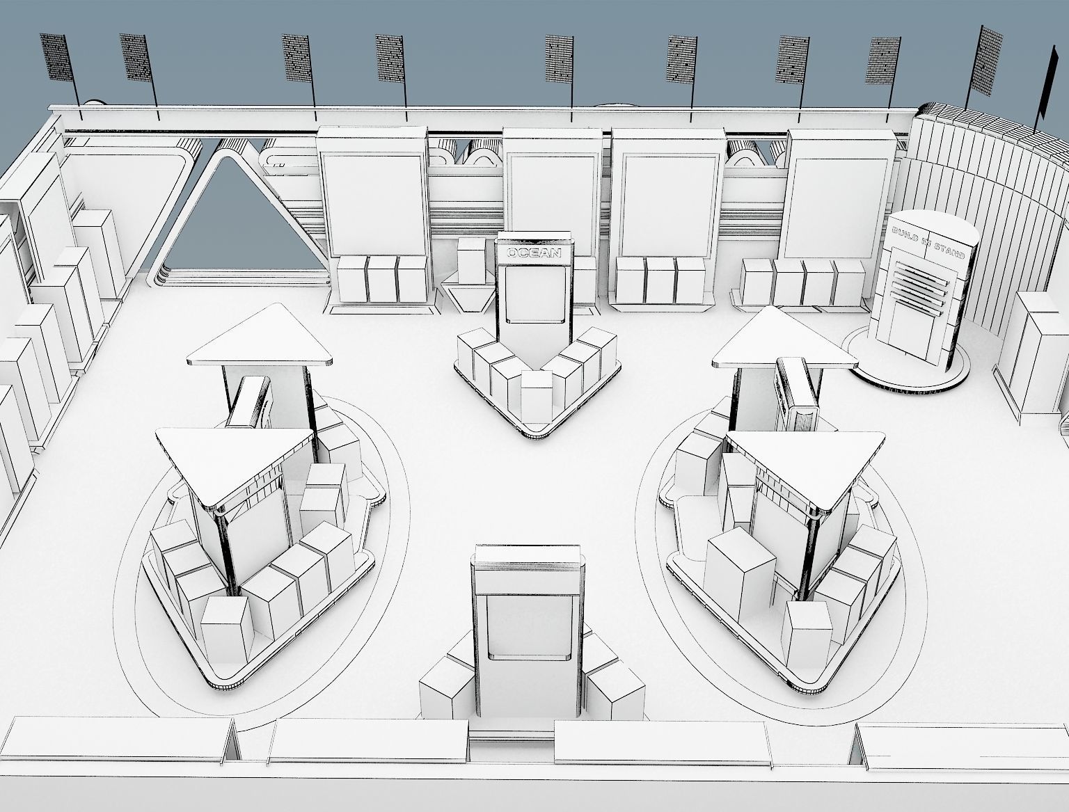 Fair Tent exhibition a366 3D model_3