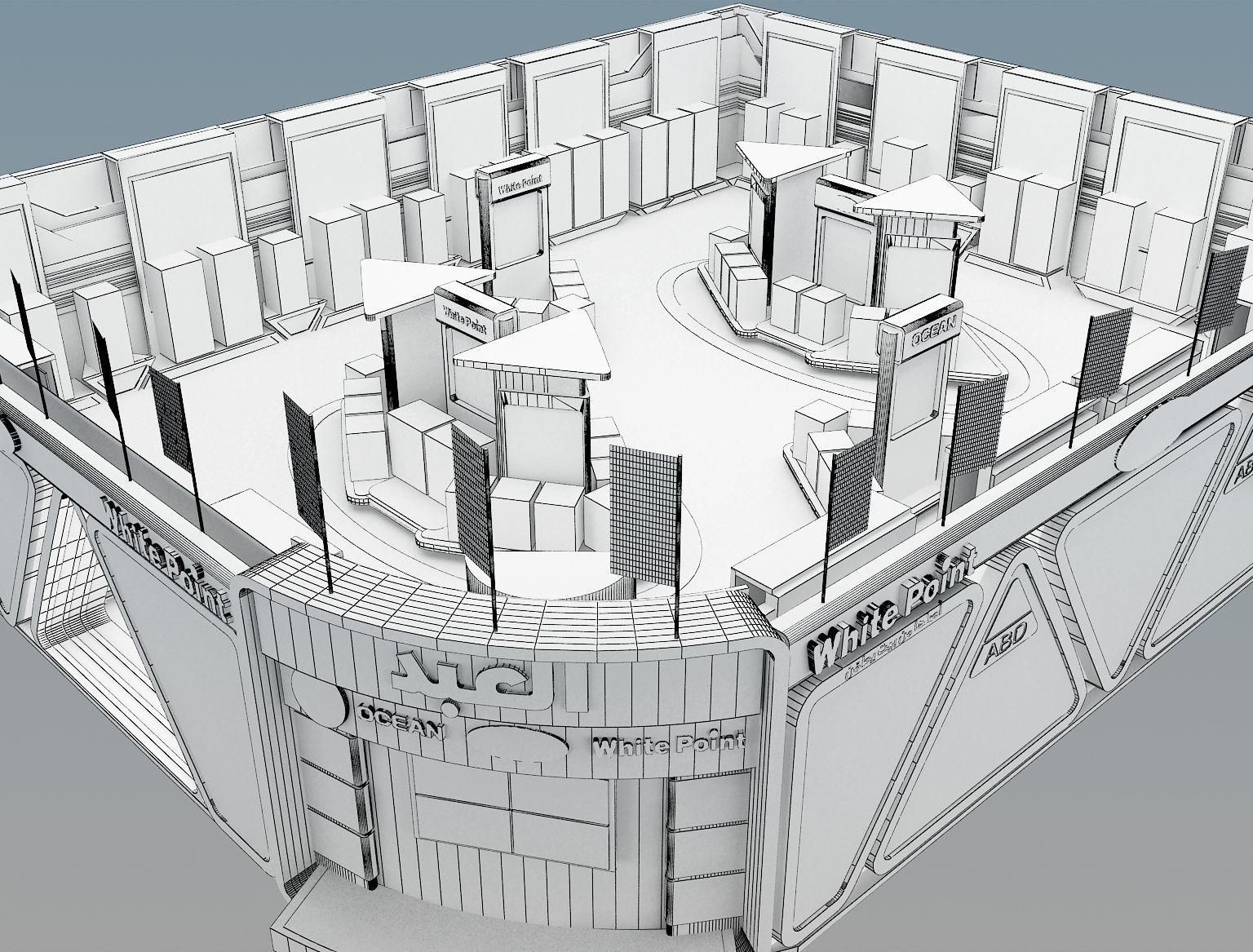 Fair Tent exhibition a366 3D model_14