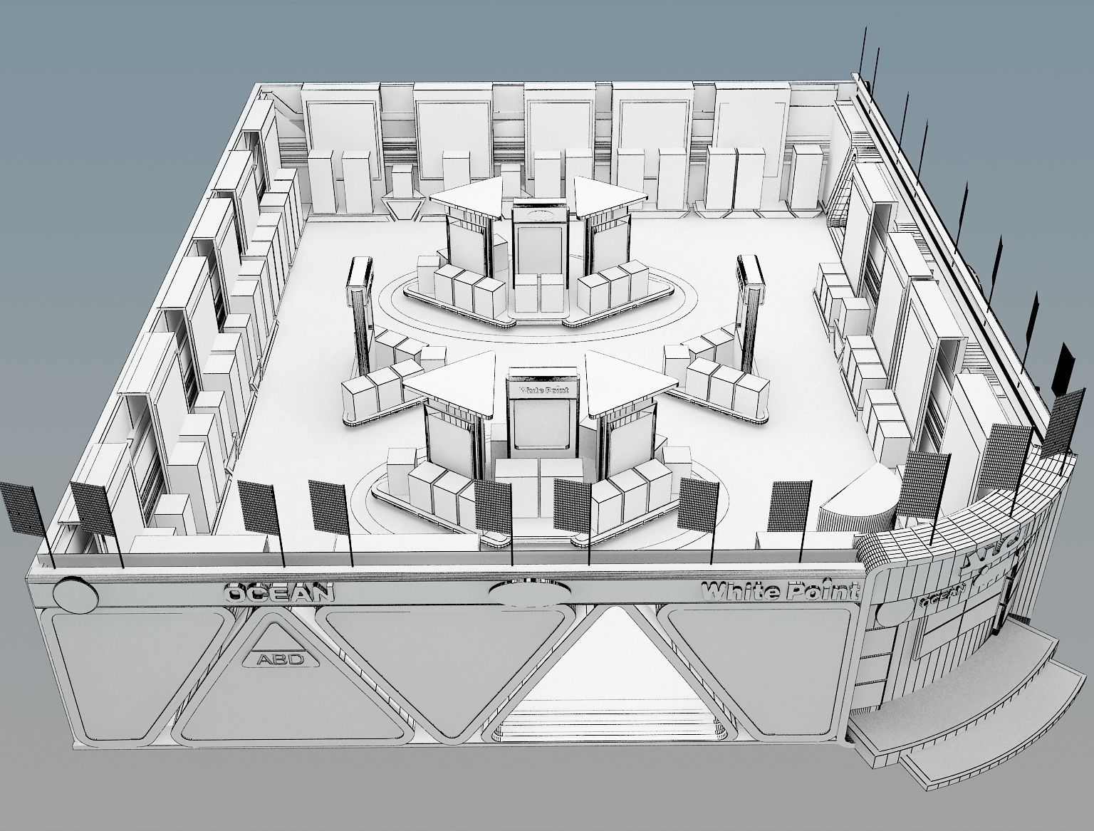 Fair Tent exhibition a366 3D model_9