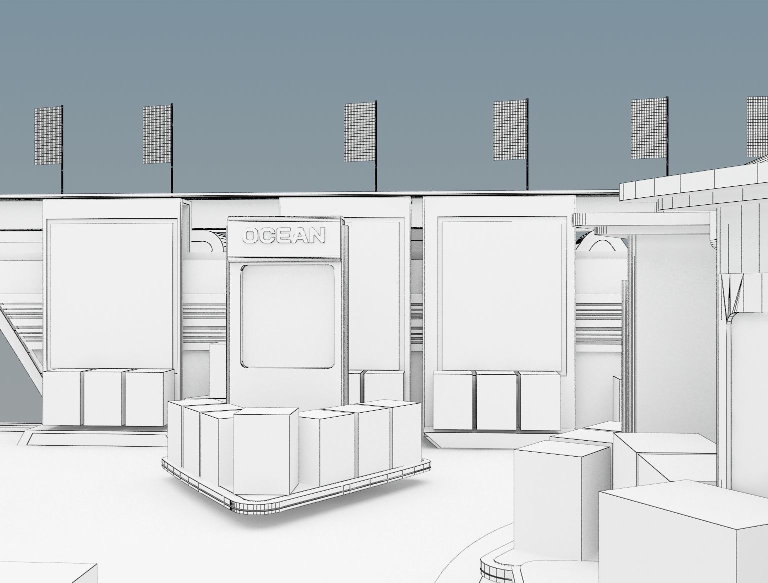 Fair Tent exhibition a366 3D model_12