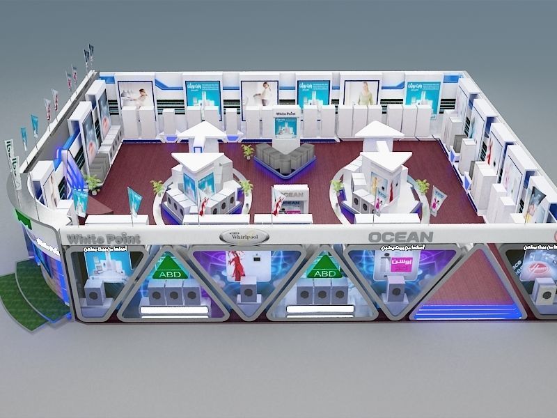 Fair Tent exhibition a366 3D model_19
