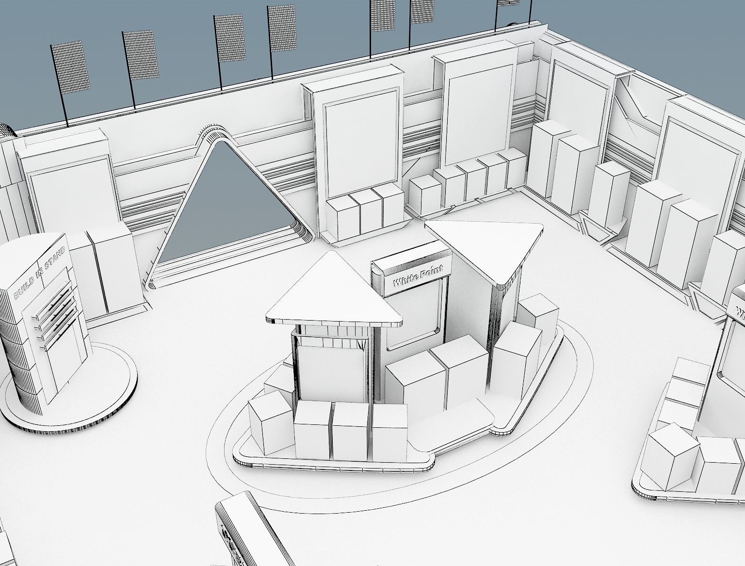 Fair Tent exhibition a366 3D model_7