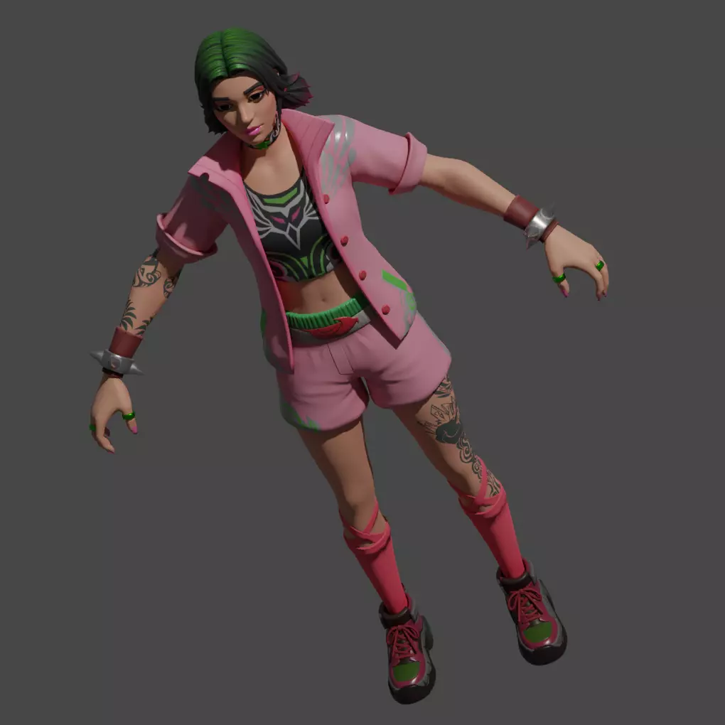Fortnite Mariposa 3D Rigged Model 3D model