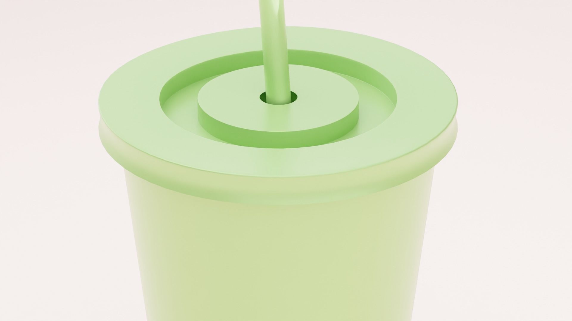 Cup With Straw 3D model_4