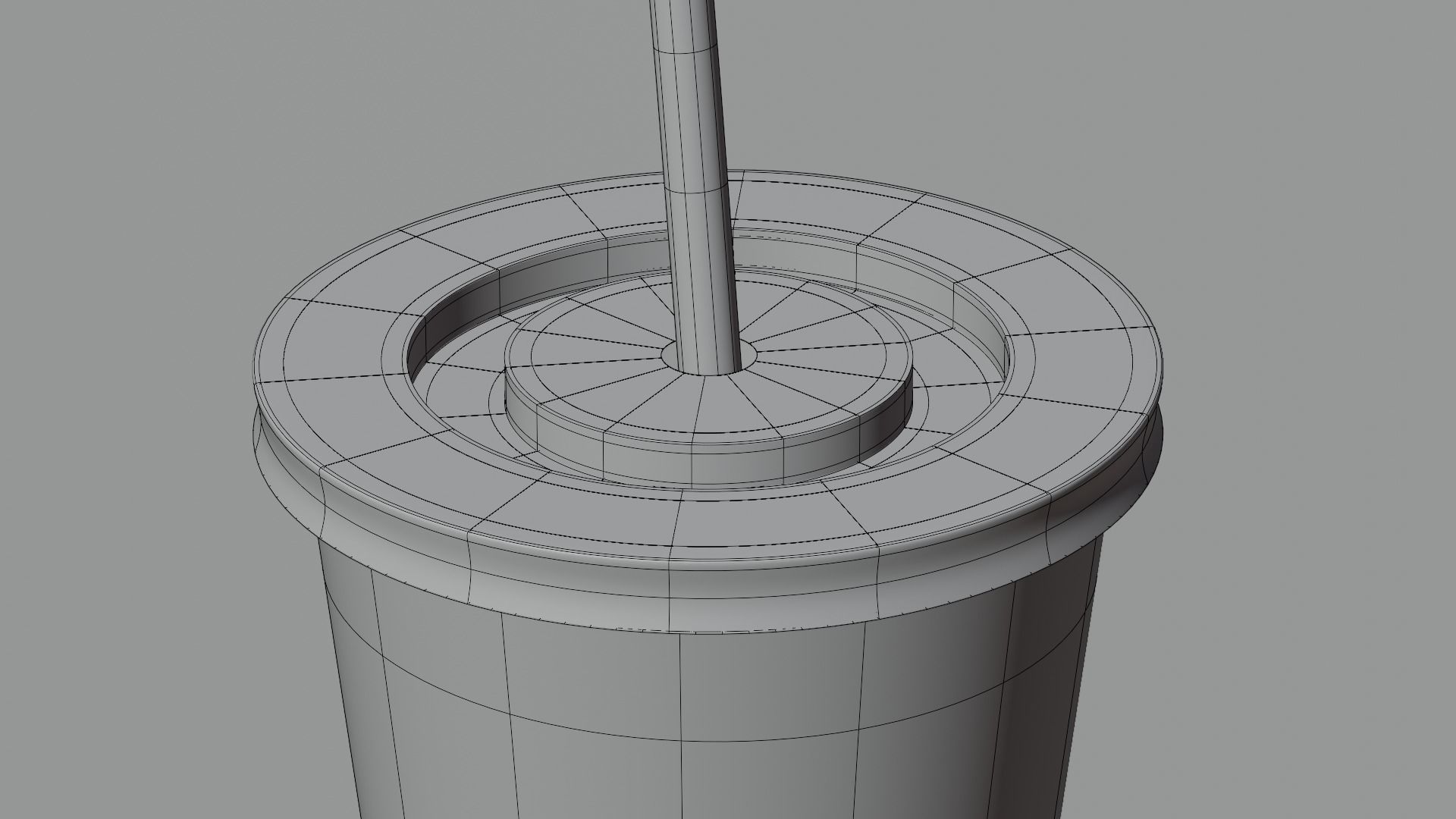 Cup With Straw 3D model_11