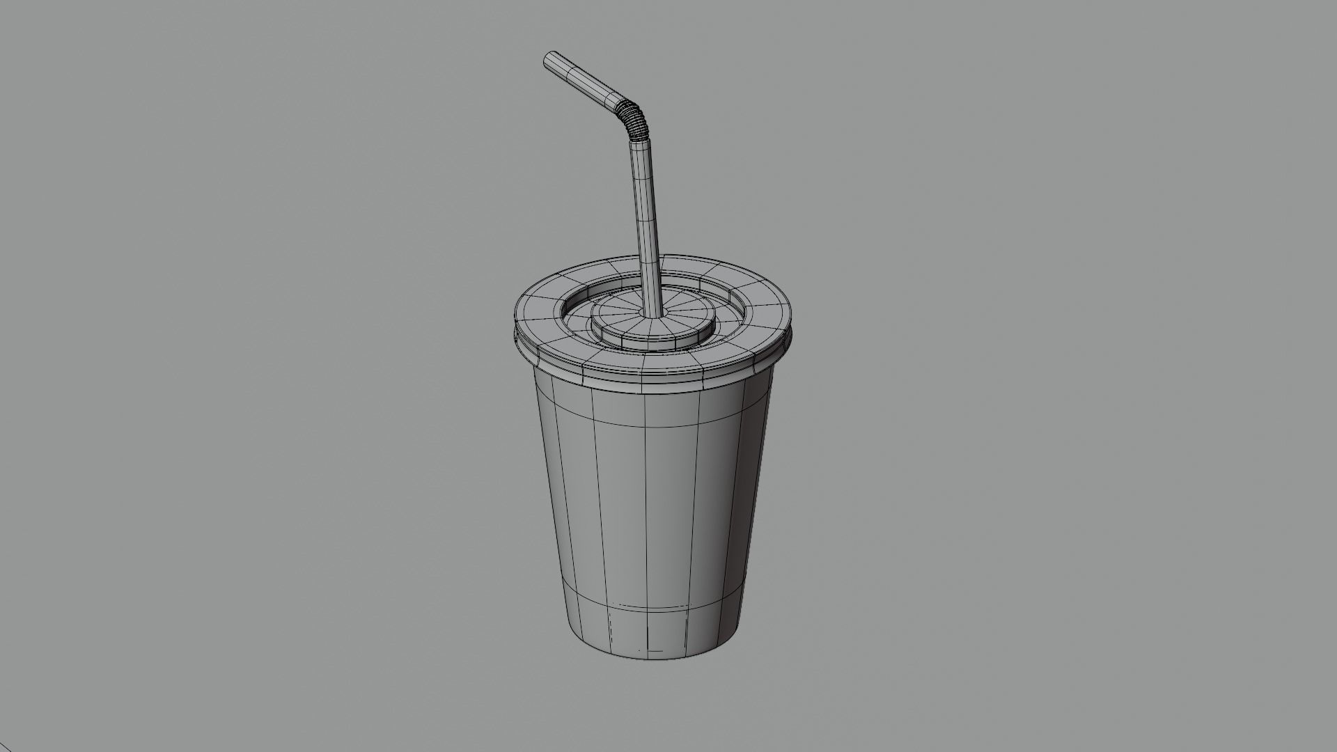 Cup With Straw 3D model_10